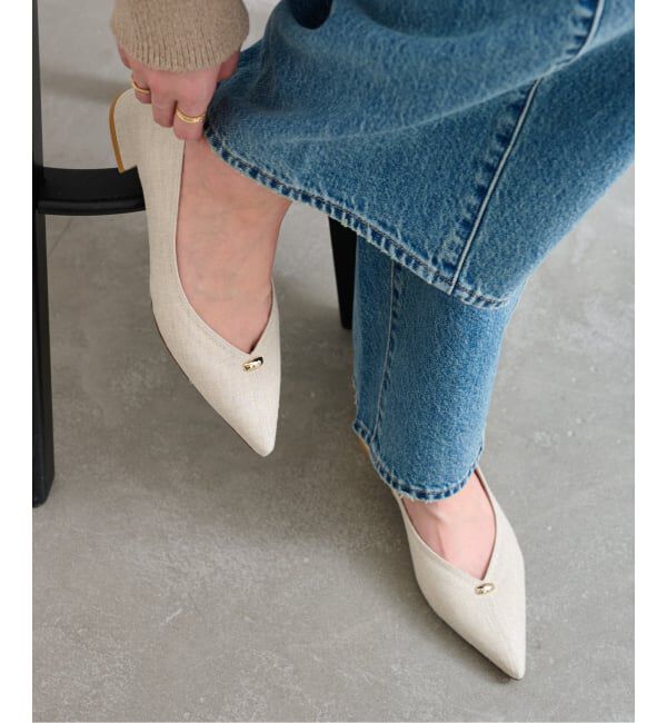  「《追加》3cmVカットメタルパンプス」|パンプス|