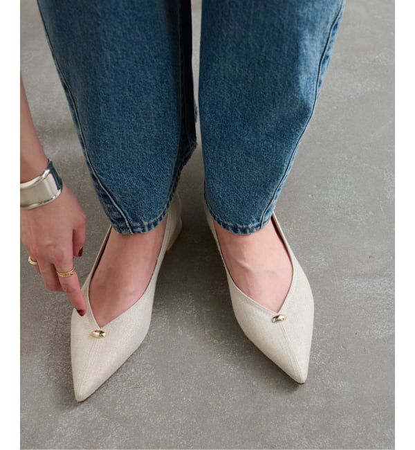  「《追加》3cmVカットメタルパンプス」|パンプス|