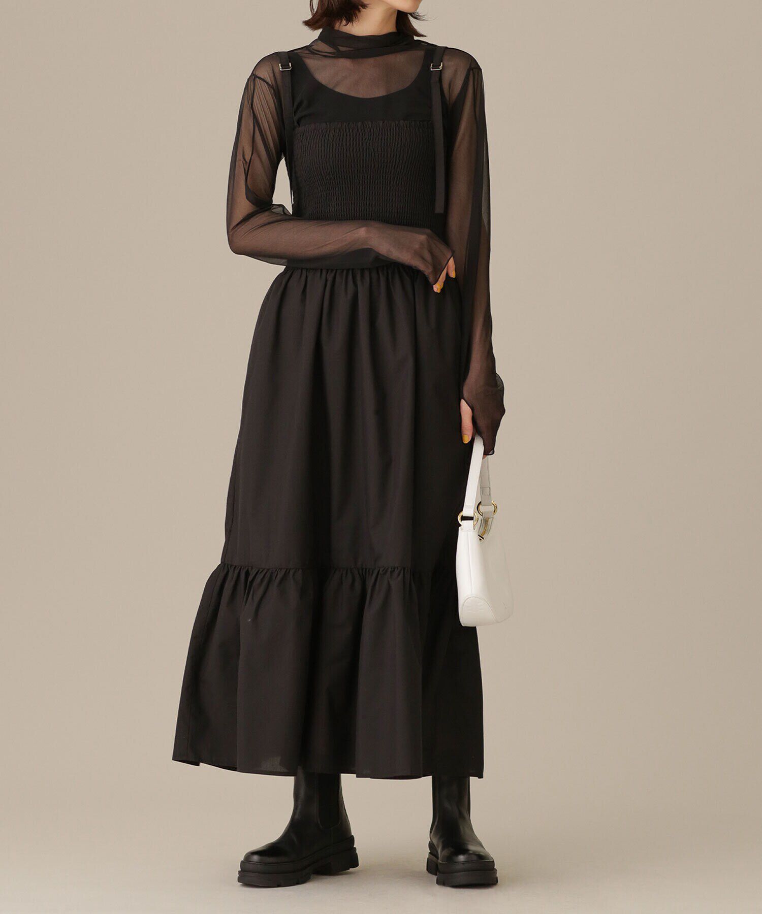 nano･universe「LB.03/シャーリングワンピース」|ワンピース|