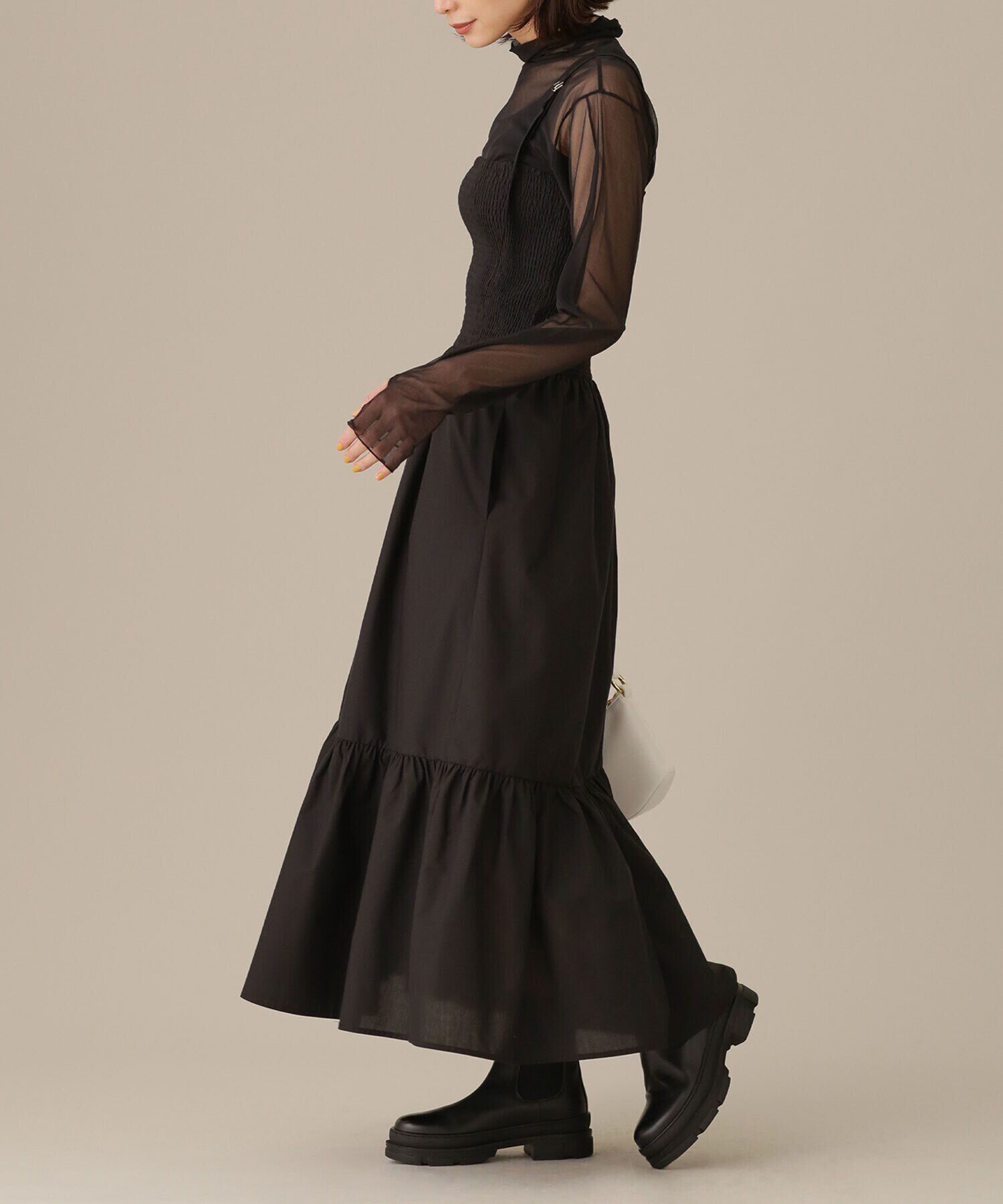 nano･universe「LB.03/シャーリングワンピース」|ワンピース|