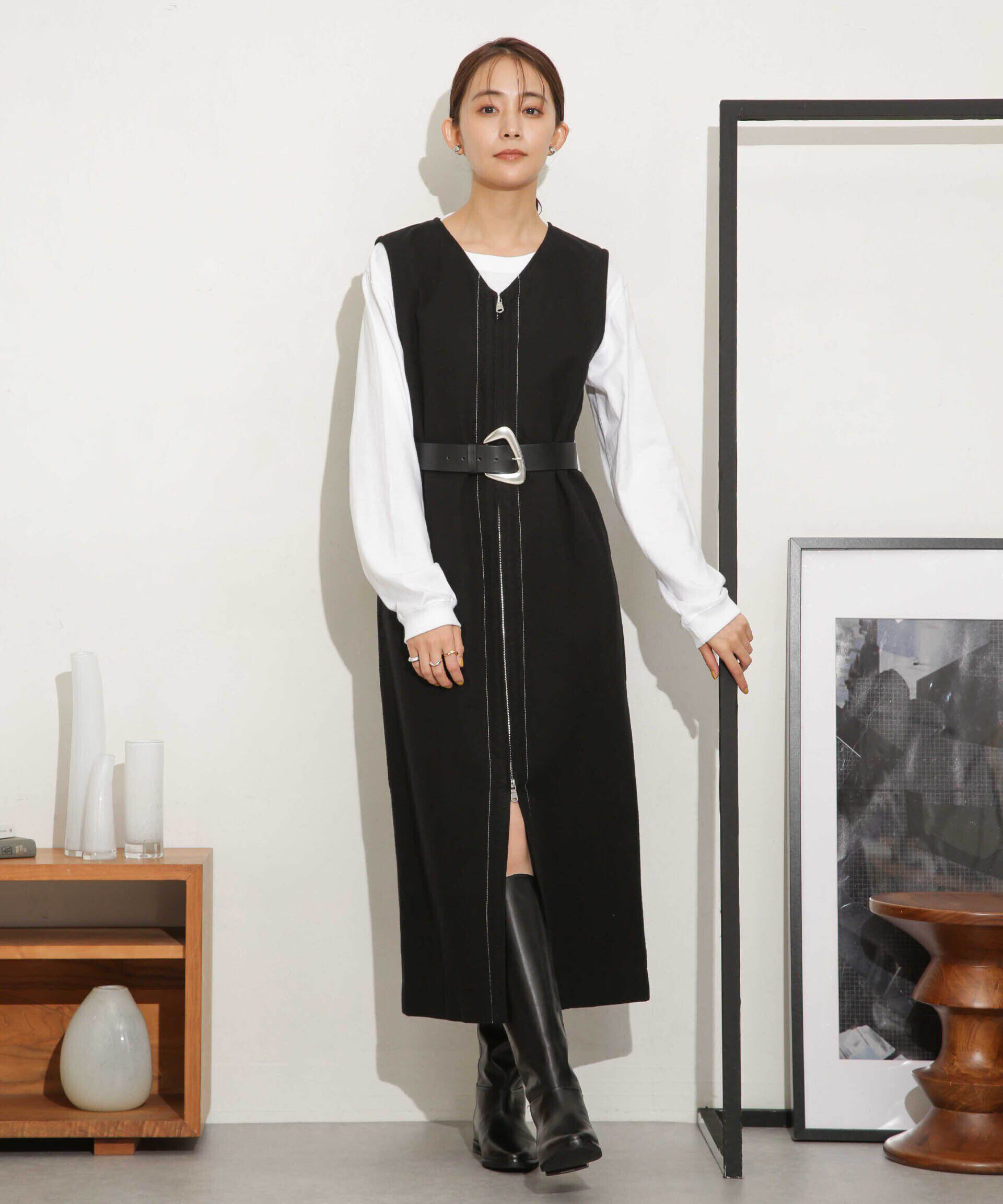 nano･universe「Odub/別注 ヘビーネル ベストワンピース」|ワンピース|