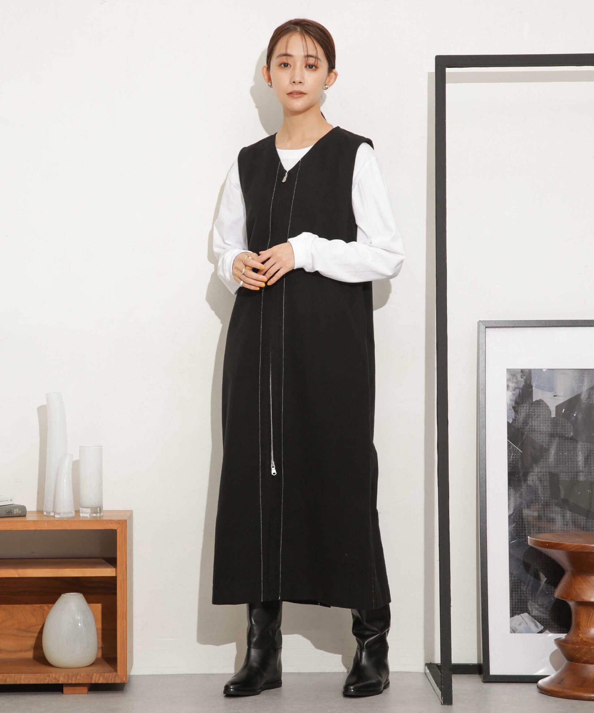 nano･universe「Odub/別注 ヘビーネル ベストワンピース」|ワンピース|