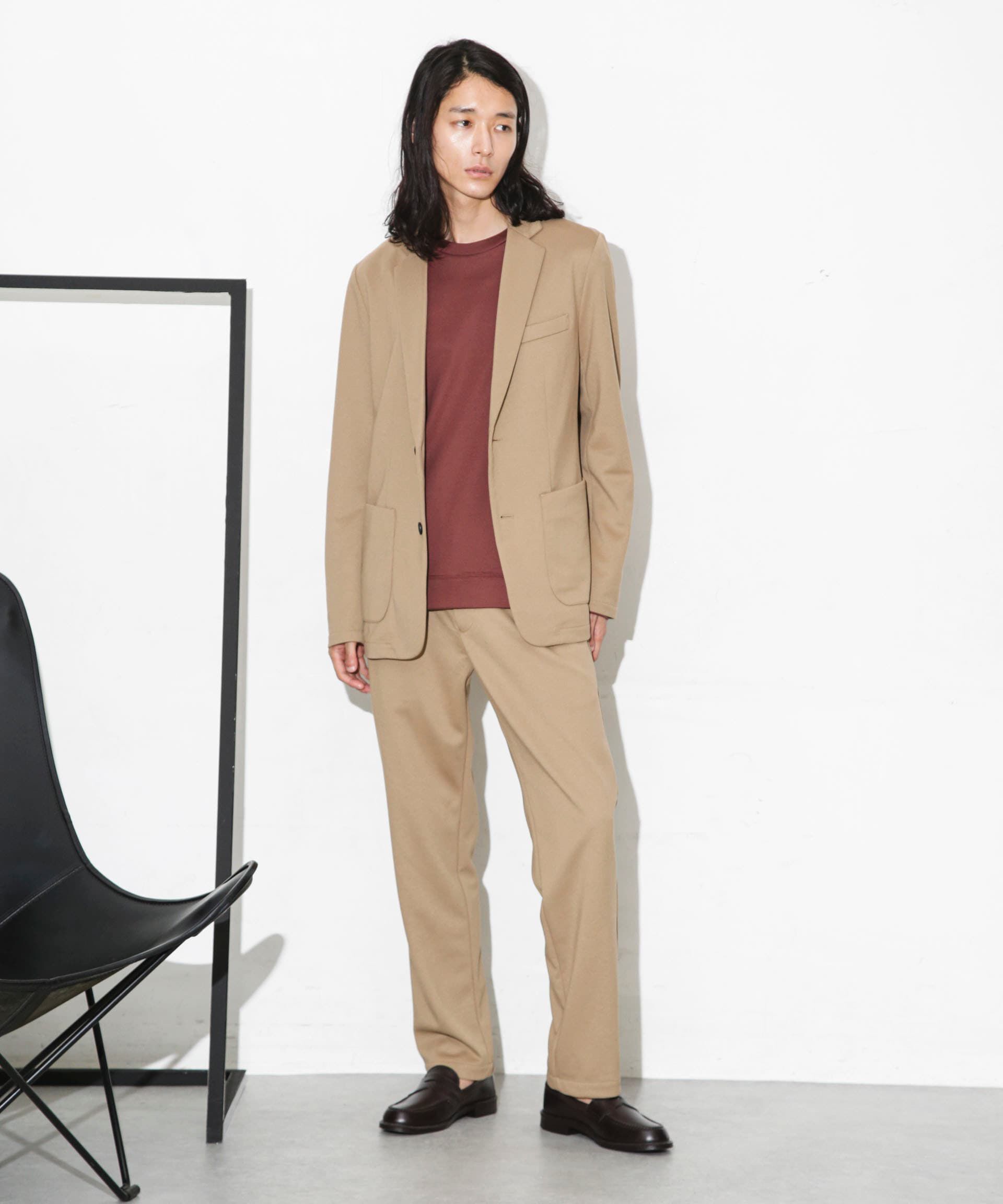 nano･universe「｢FORMAL JERSEY｣クルーネックカットソー長袖」|Tシャツ・カットソー|