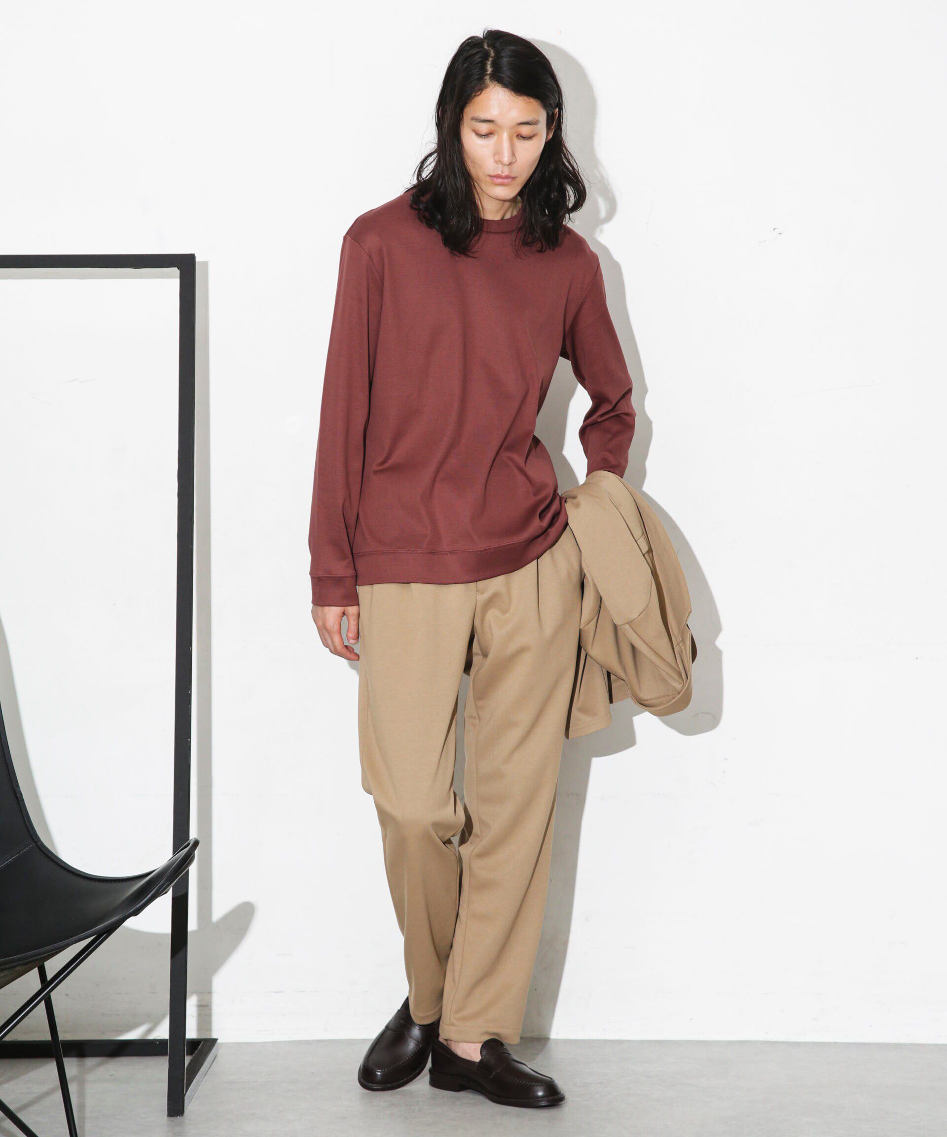 nano･universe「｢FORMAL JERSEY｣クルーネックカットソー長袖」|Tシャツ・カットソー|