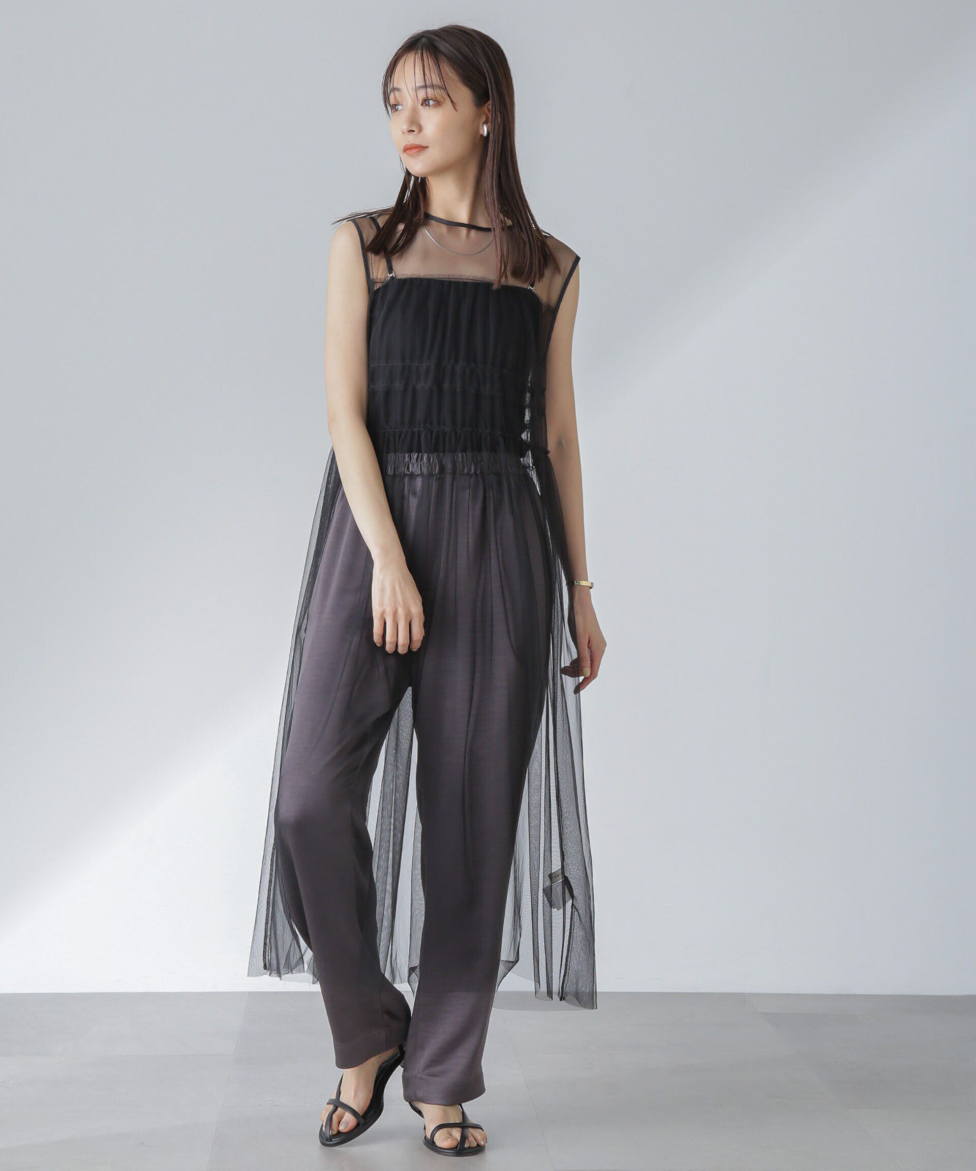 nano･universe「ギャザーチュールワンピース」|ワンピース|