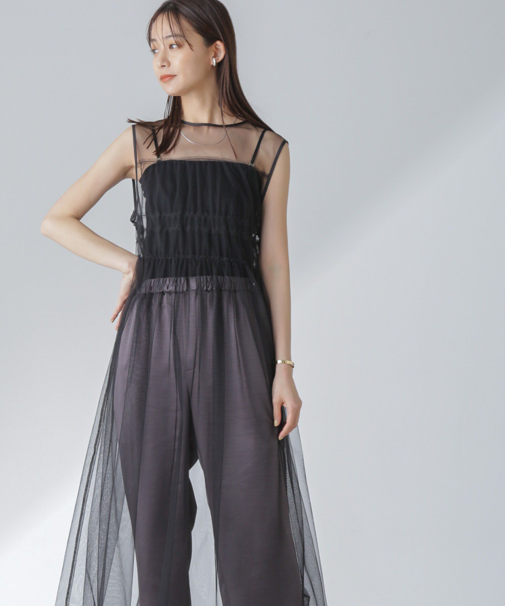 nano･universe「ギャザーチュールワンピース」|ワンピース|