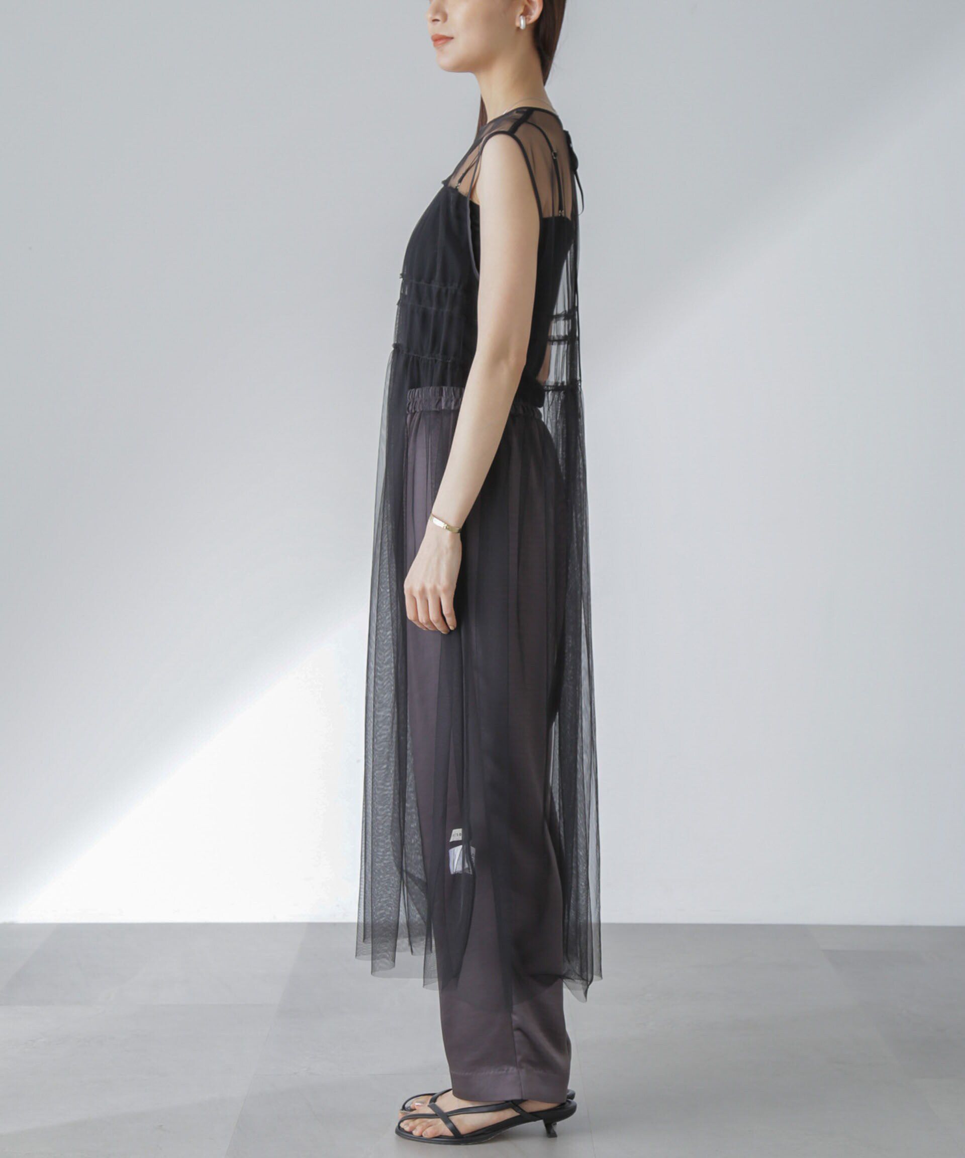 nano･universe「ギャザーチュールワンピース」|ワンピース|