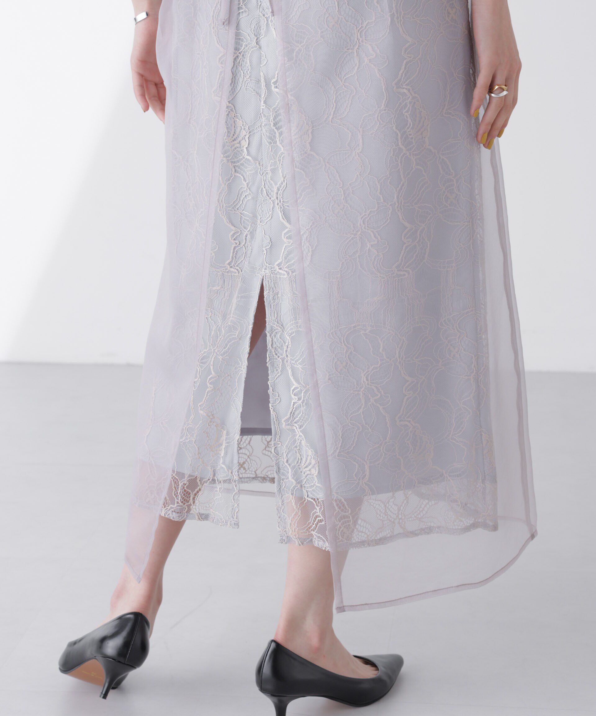 nano･universe「kaene/オーガンエプロンレースドレス」|ワンピース|