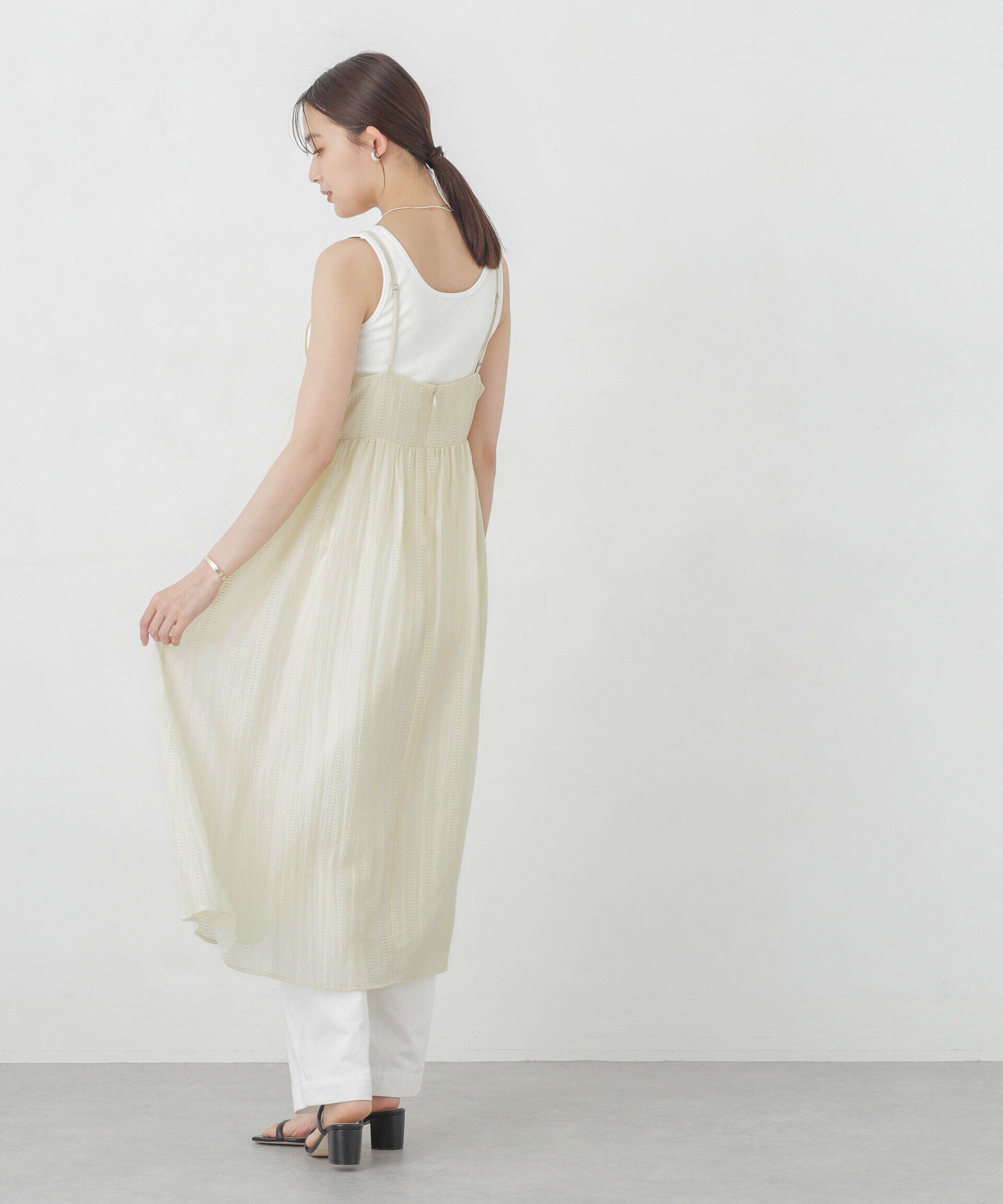 nano･universe「シアードビーギャザーキャミワンピース」|ワンピース|