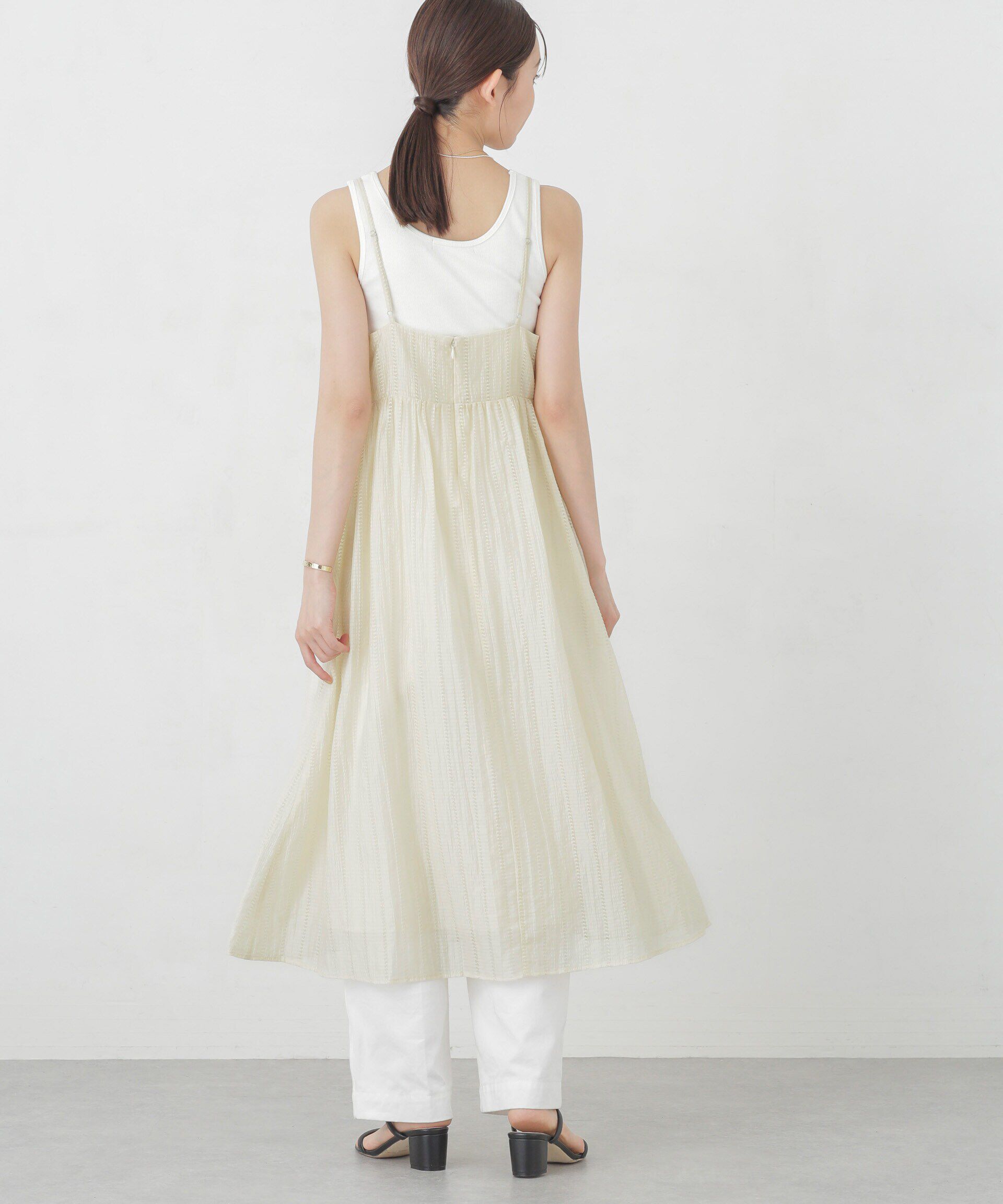 nano･universe「シアードビーギャザーキャミワンピース」|ワンピース|