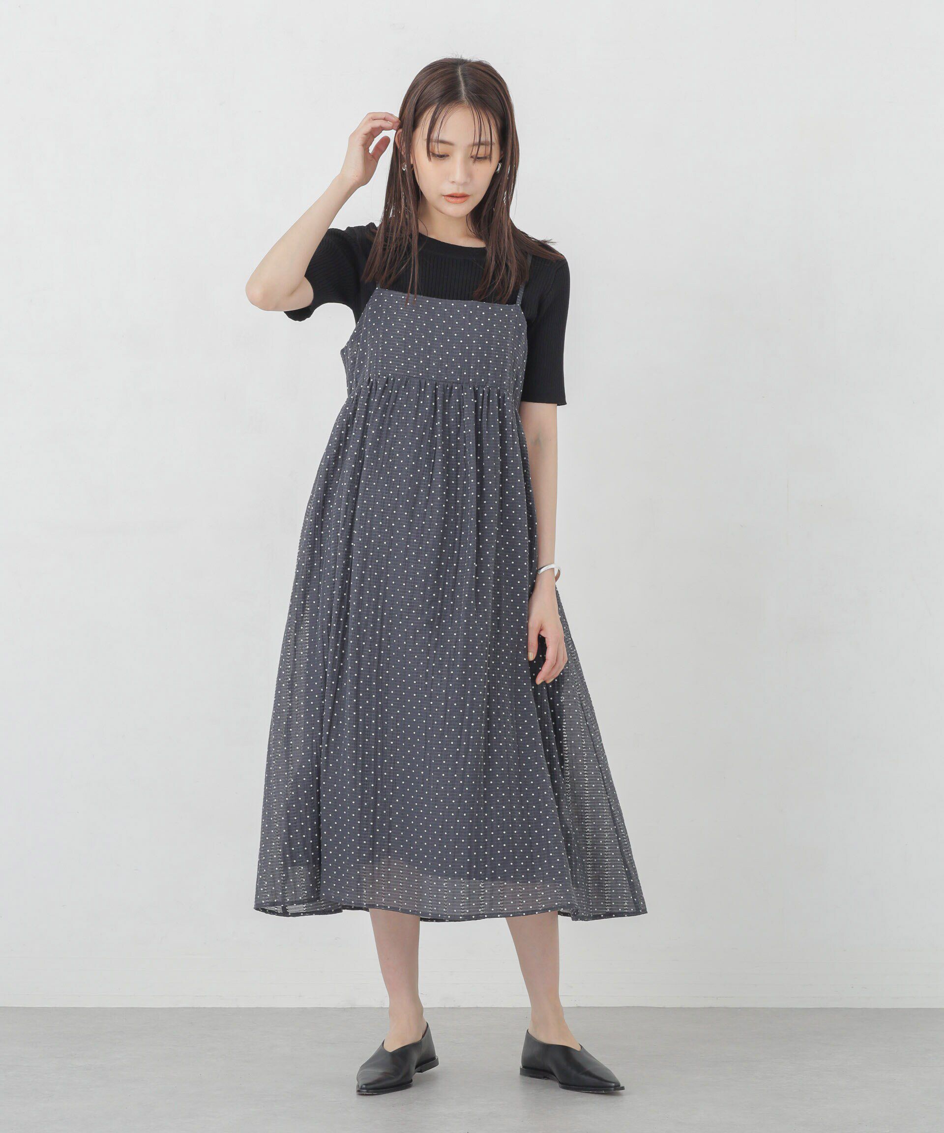 nano･universe「シアードビーギャザーキャミワンピース」|ワンピース|