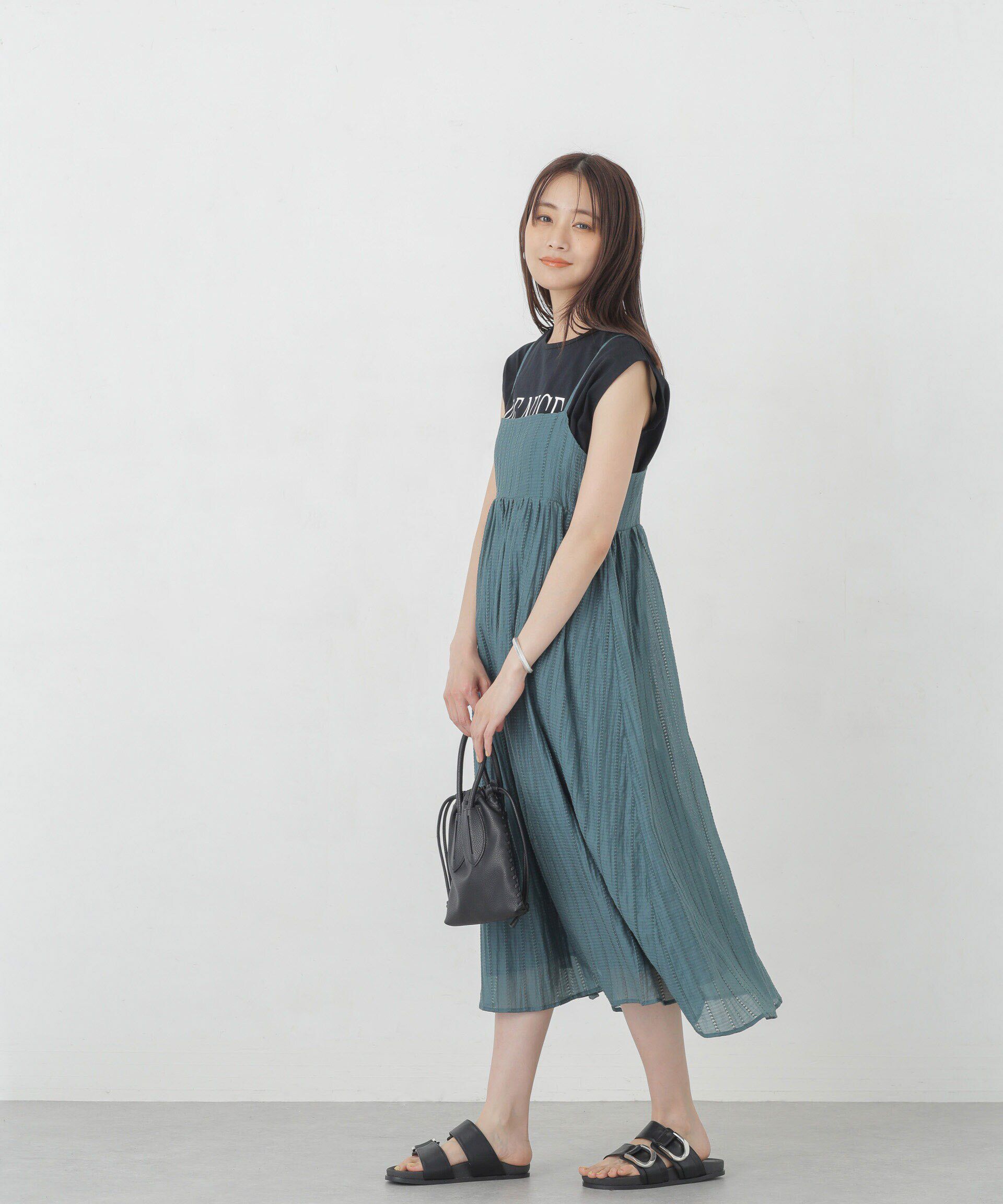 nano･universe「シアードビーギャザーキャミワンピース」|ワンピース|