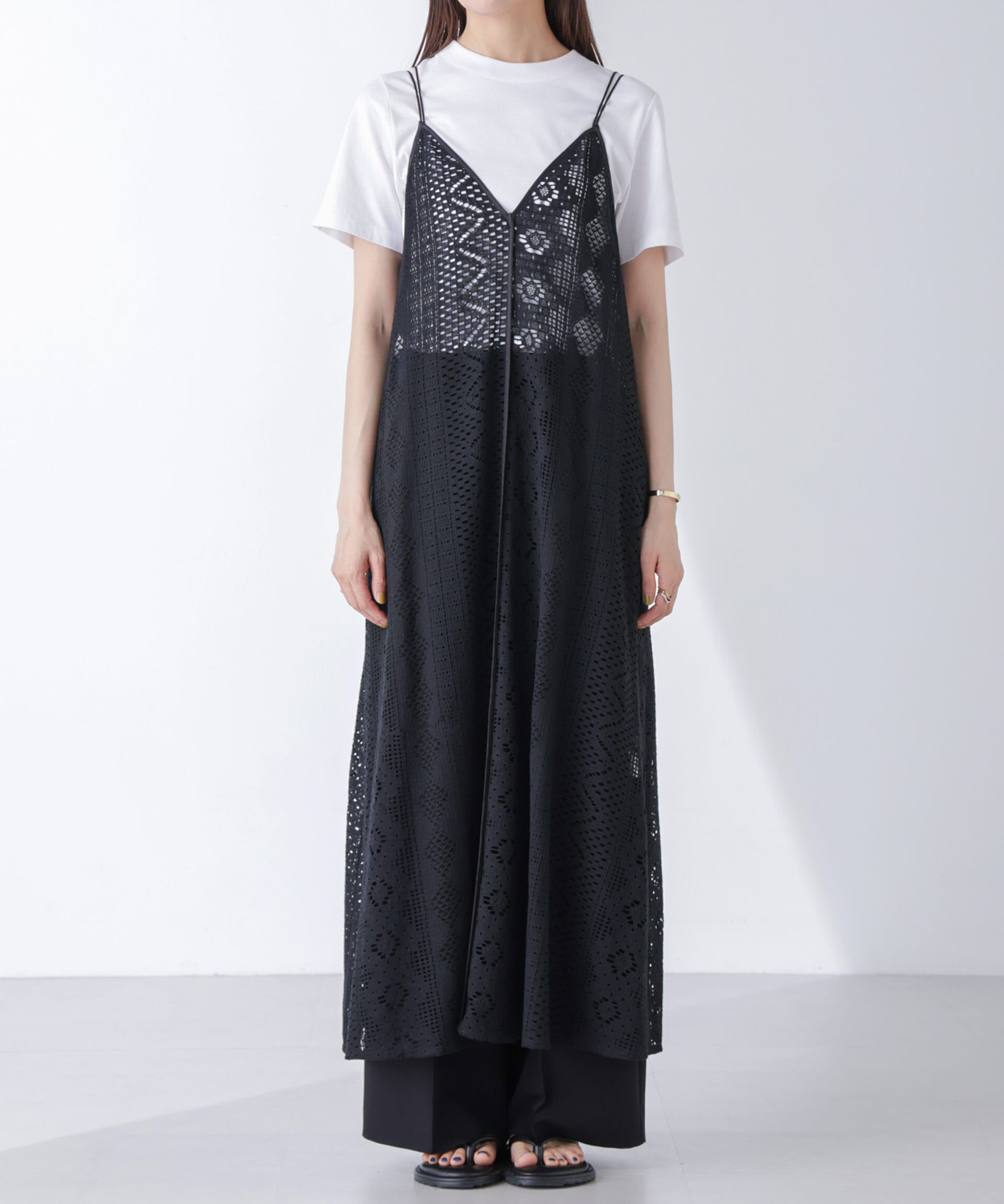 nano･universe「総レースキャミソールワンピース」|ワンピース|