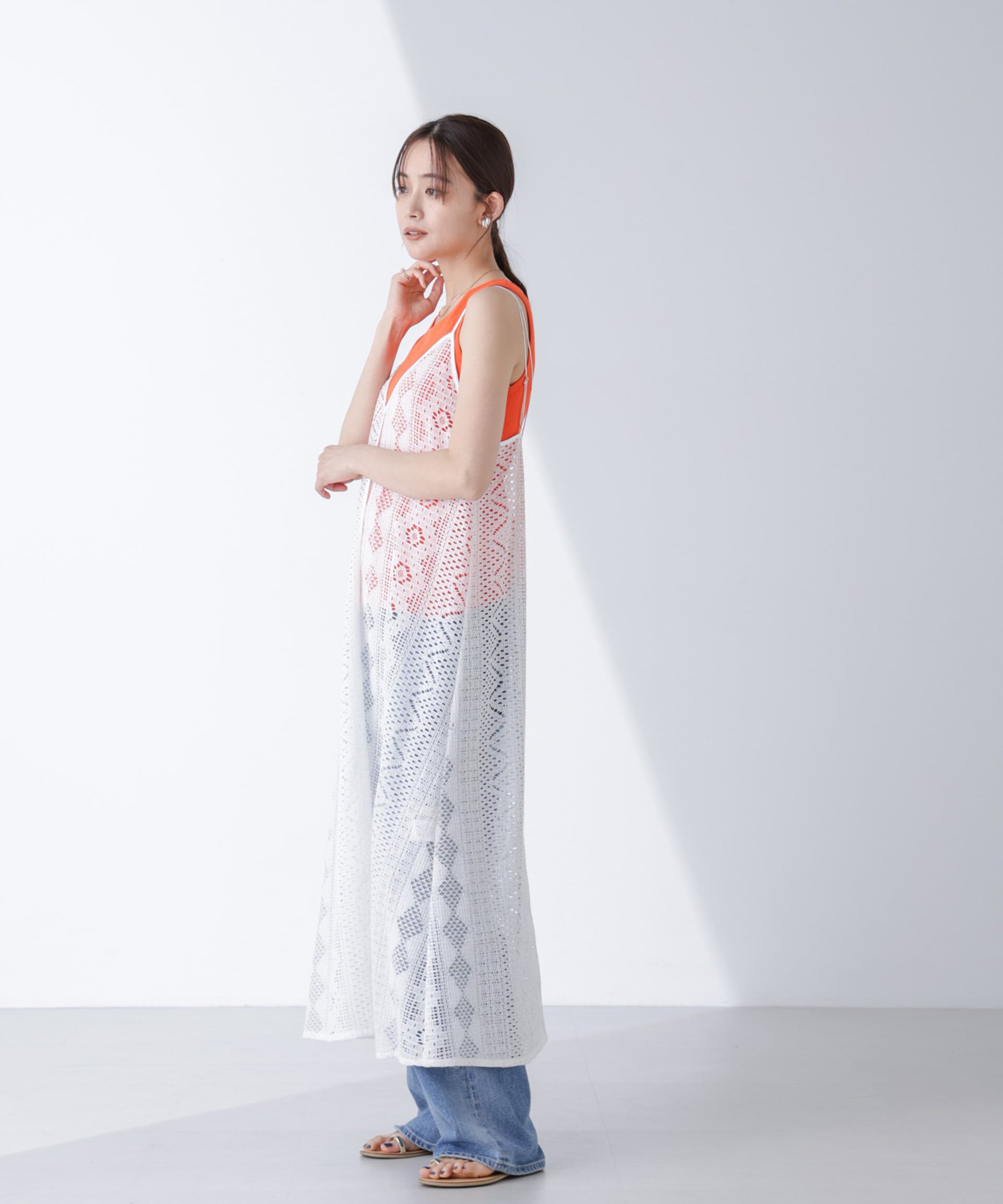 nano･universe「総レースキャミソールワンピース」|ワンピース|