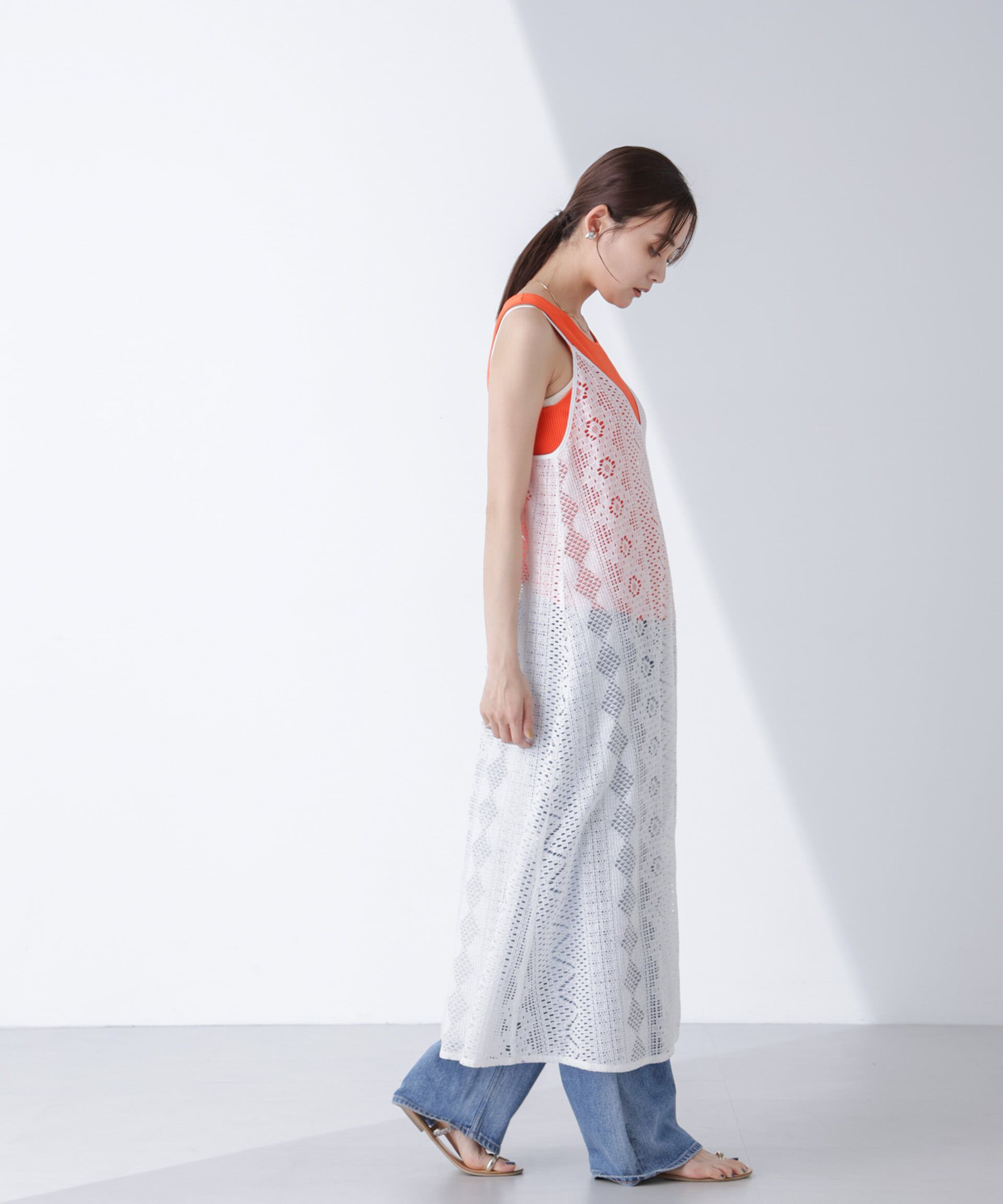 nano･universe「総レースキャミソールワンピース」|ワンピース|