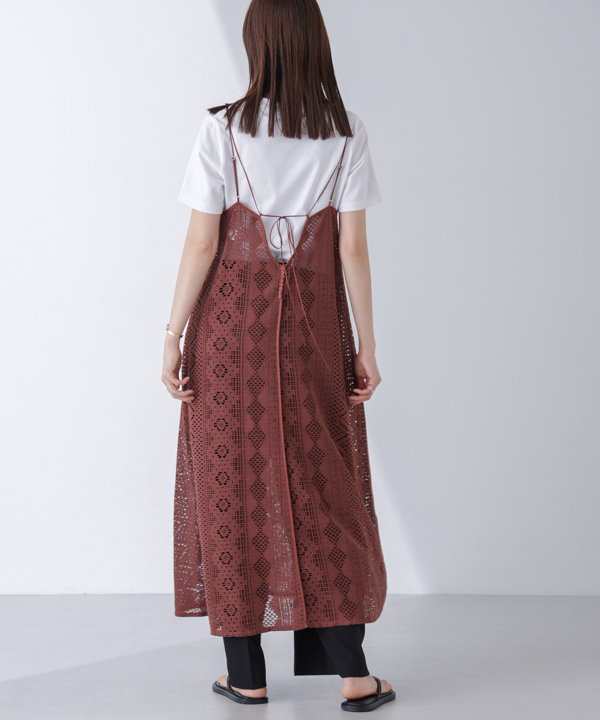 nano･universe「総レースキャミソールワンピース」|ワンピース|