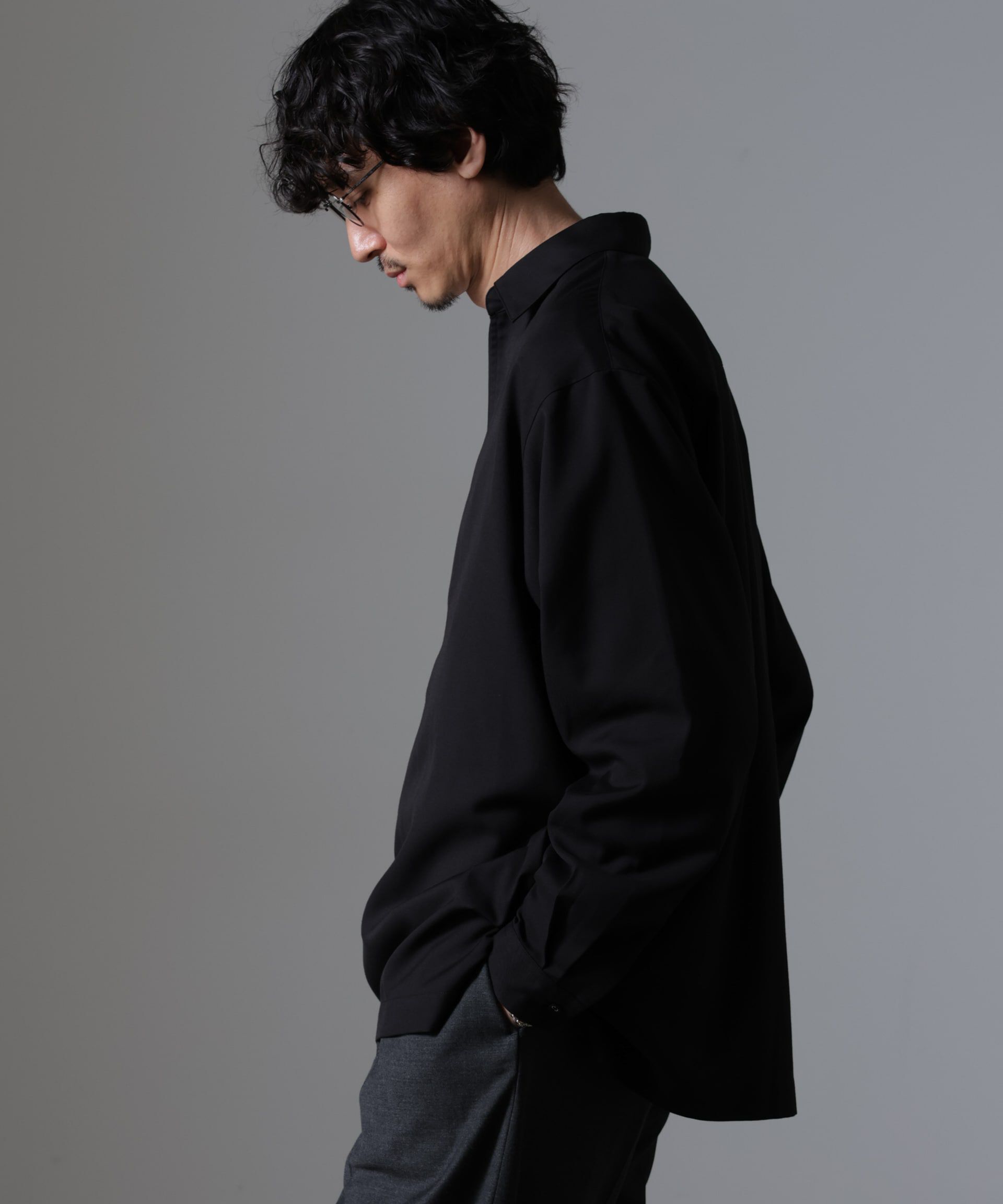 nano･universe「ドレープスキッパーシャツ 長袖」|シャツ・ブラウス|