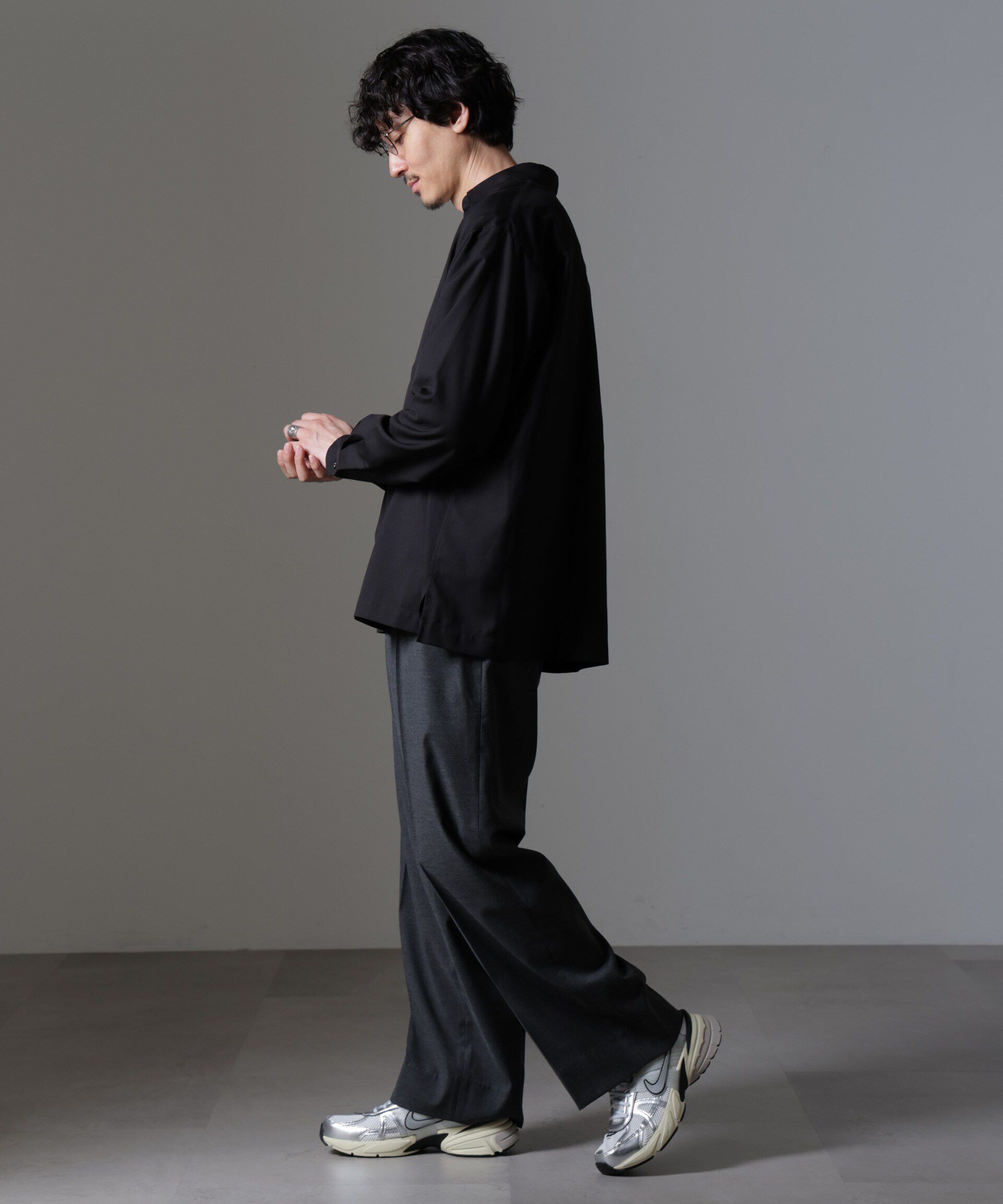 nano･universe「ドレープスキッパーシャツ 長袖」|シャツ・ブラウス|