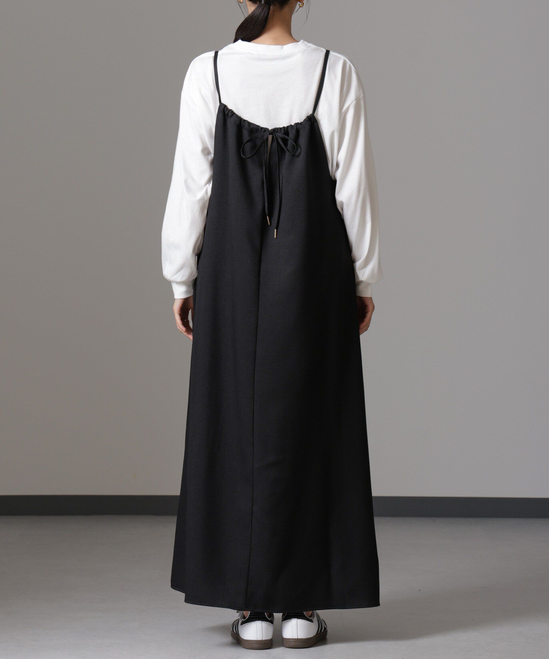 nano･universe「スラブツイードバックリボンキャミソールワンピース」|ワンピース|