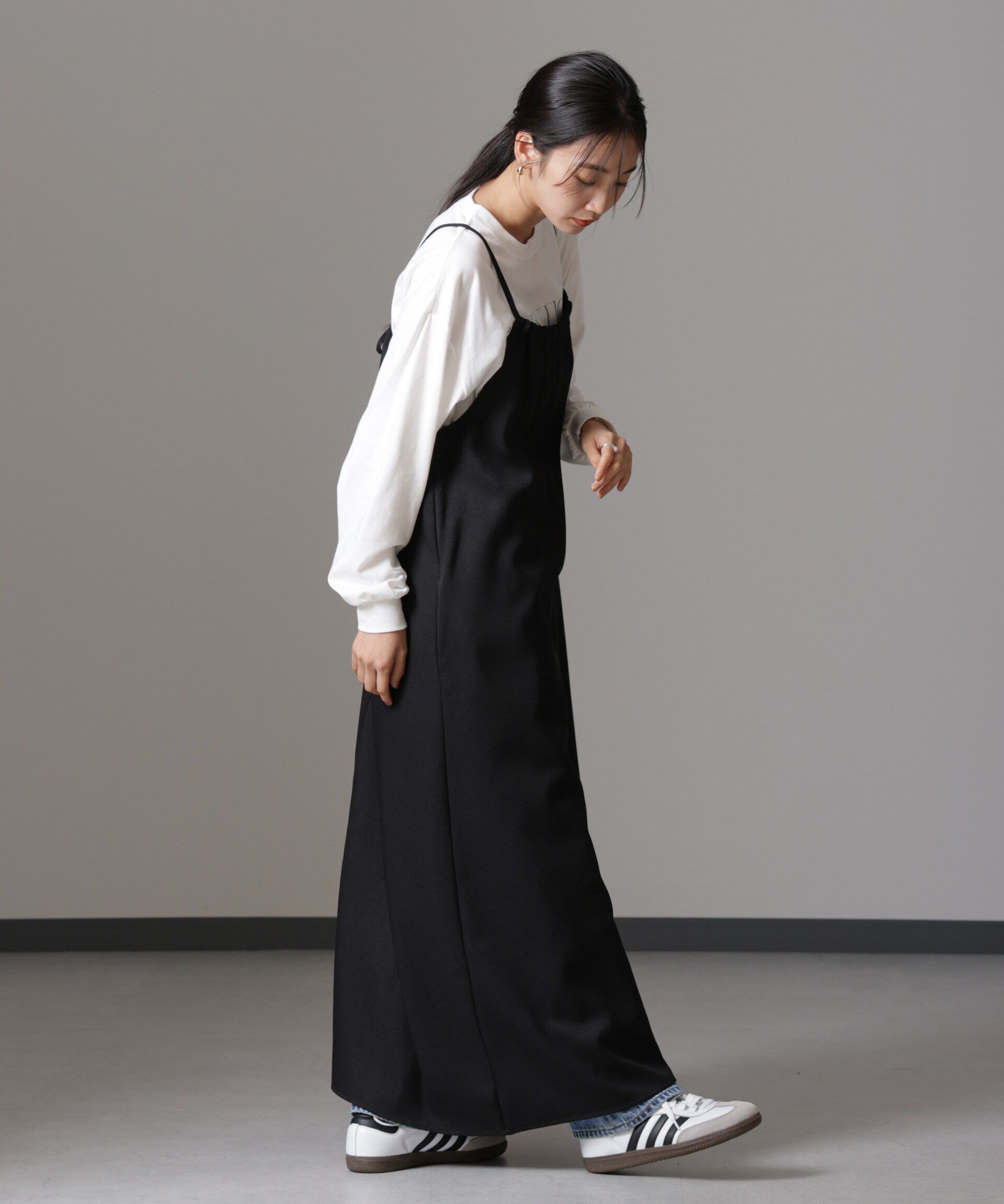 nano･universe「スラブツイードバックリボンキャミソールワンピース」|ワンピース|