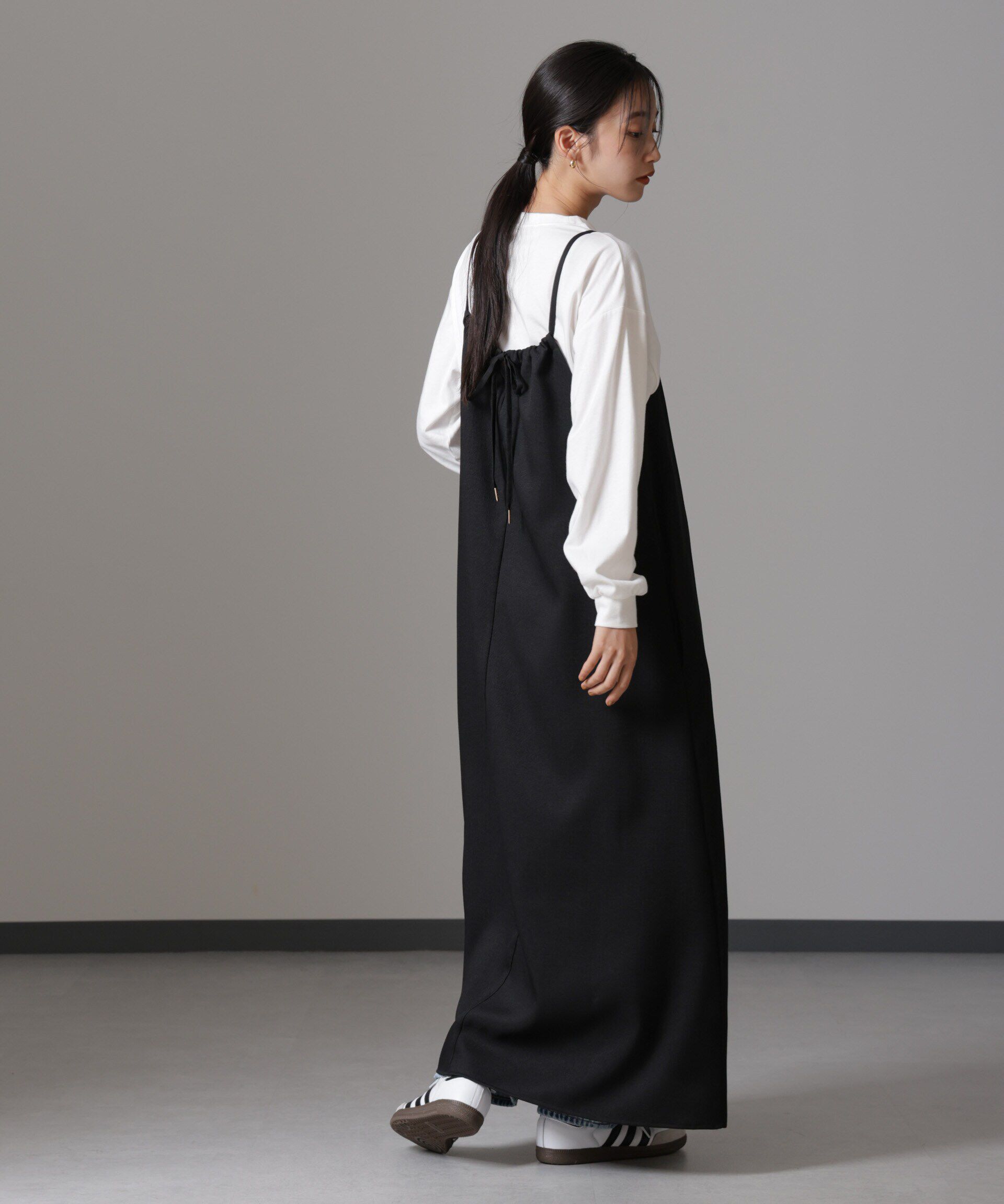 nano･universe「スラブツイードバックリボンキャミソールワンピース」|ワンピース|