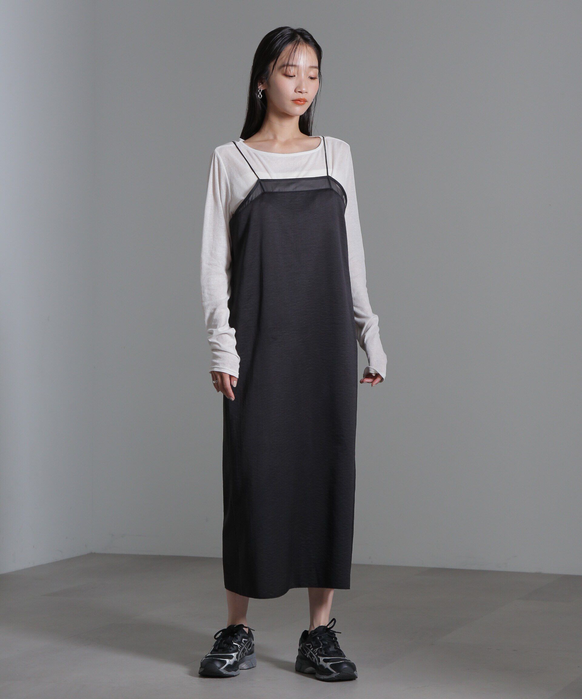 nano･universe「シアーパーツキャミワンピース」|ワンピース|