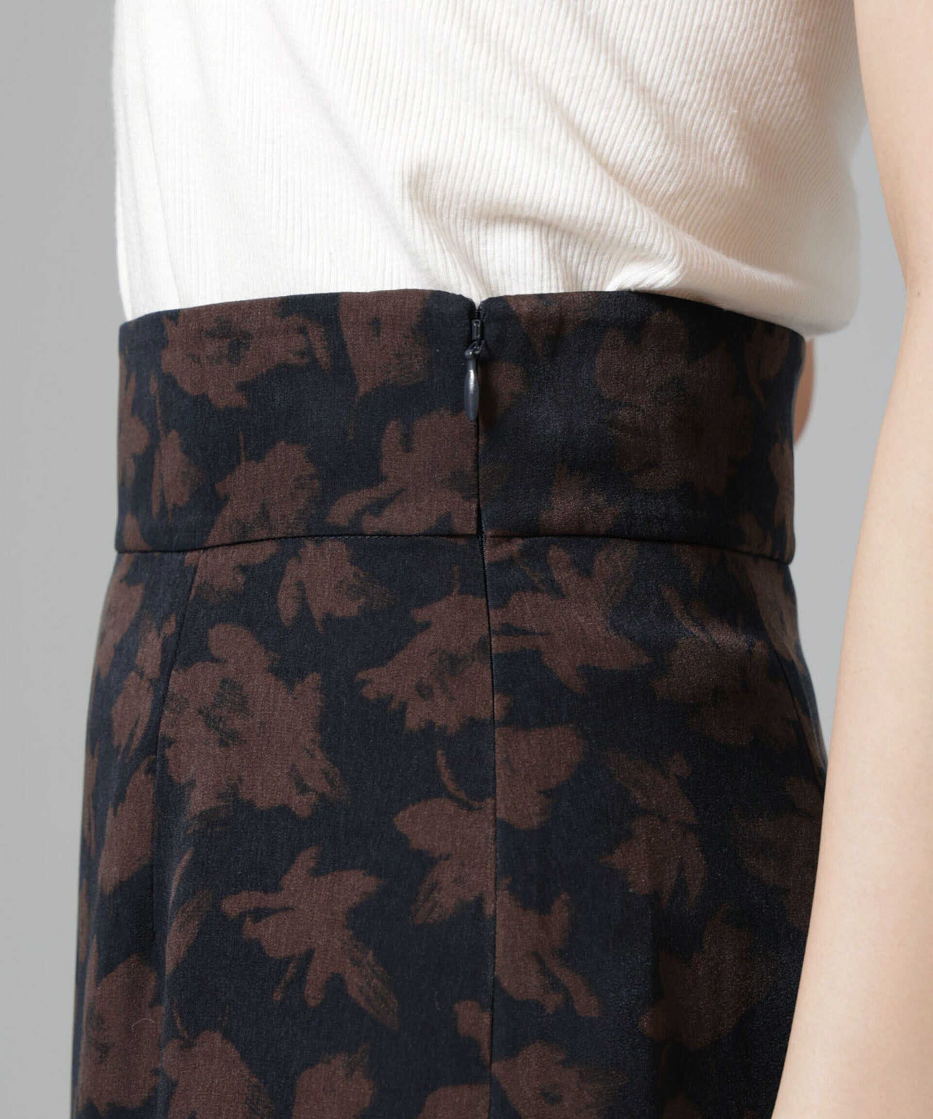 nano･universe「フラワープリントマキシスカート」|スカート|