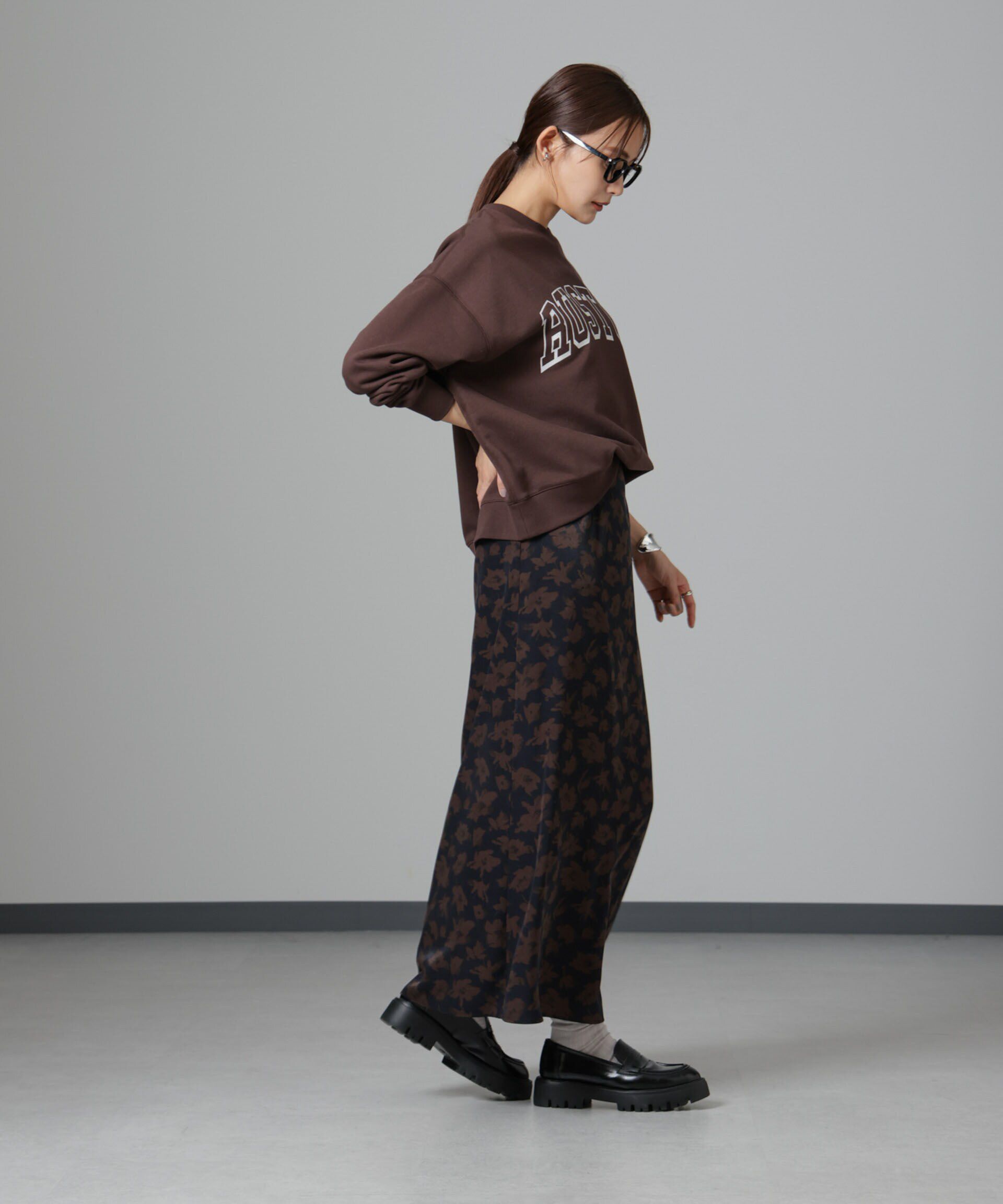 nano･universe「フラワープリントマキシスカート」|スカート|