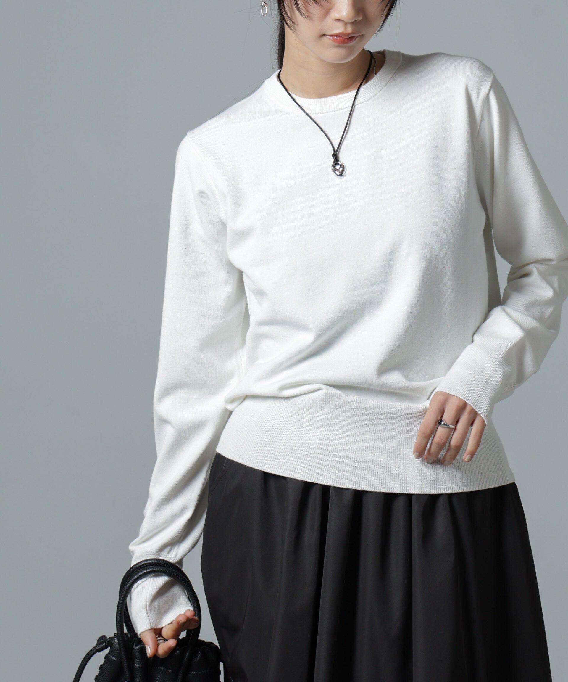 nano･universe「洗濯機洗可バンブーレーヨンニットプルオーバー」|ニット・セーター|