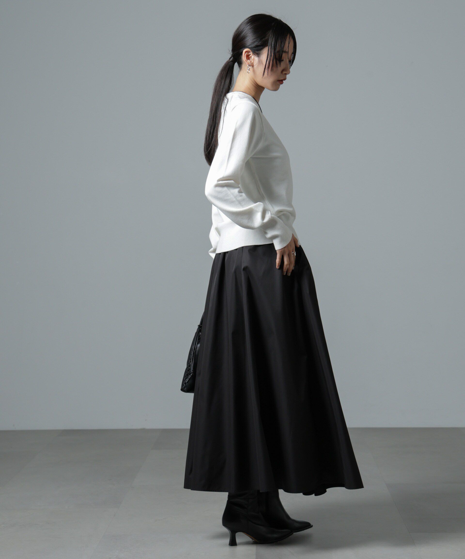 nano･universe「洗濯機洗可バンブーレーヨンニットプルオーバー」|ニット・セーター|