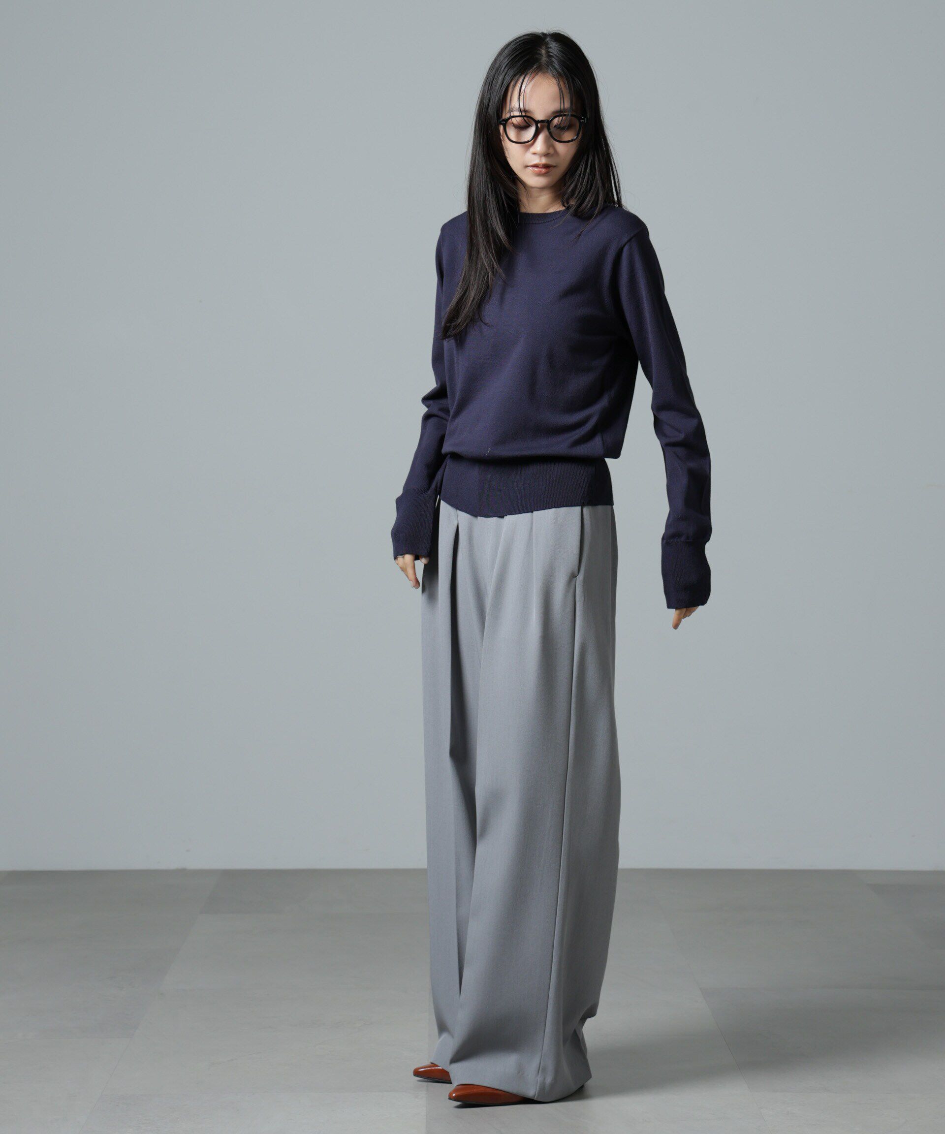 nano･universe「洗濯機洗可バンブーレーヨンニットプルオーバー」|ニット・セーター|