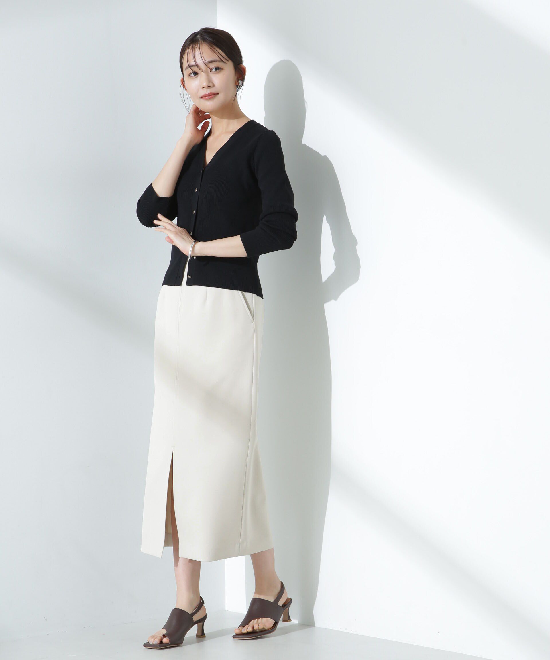 nano･universe「デイリーファンクション サイドタブタイトスカート(セットアップ可)」|スカート|