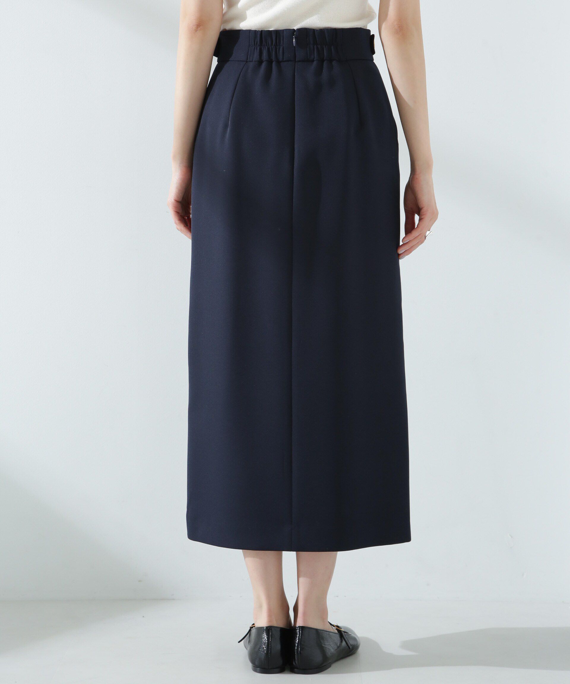 nano･universe「デイリーファンクション サイドタブタイトスカート(セットアップ可)」|スカート|