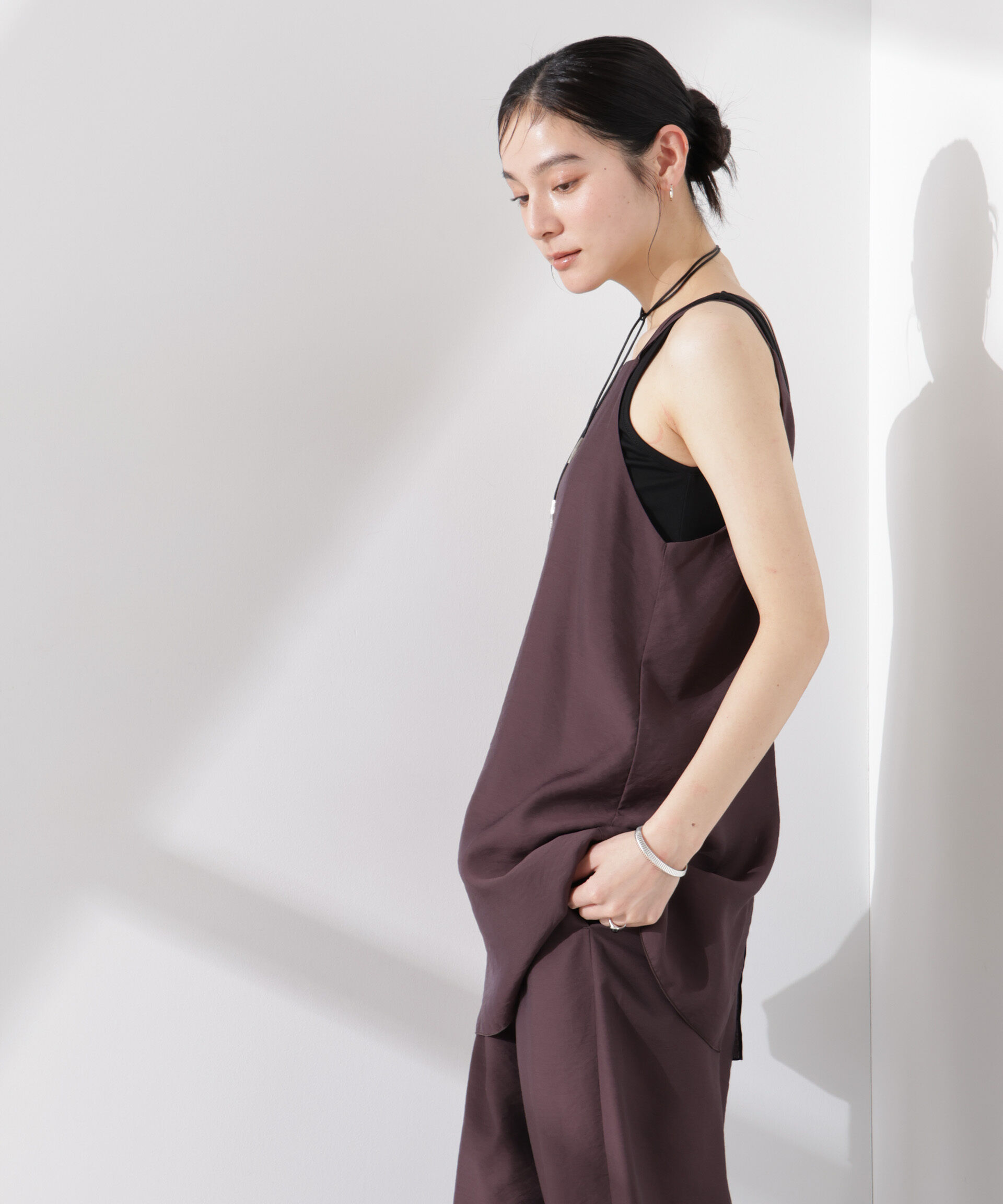 nano･universe「ダブルストラップミディキャミ（セットアップ可）」|シャツ・ブラウス|