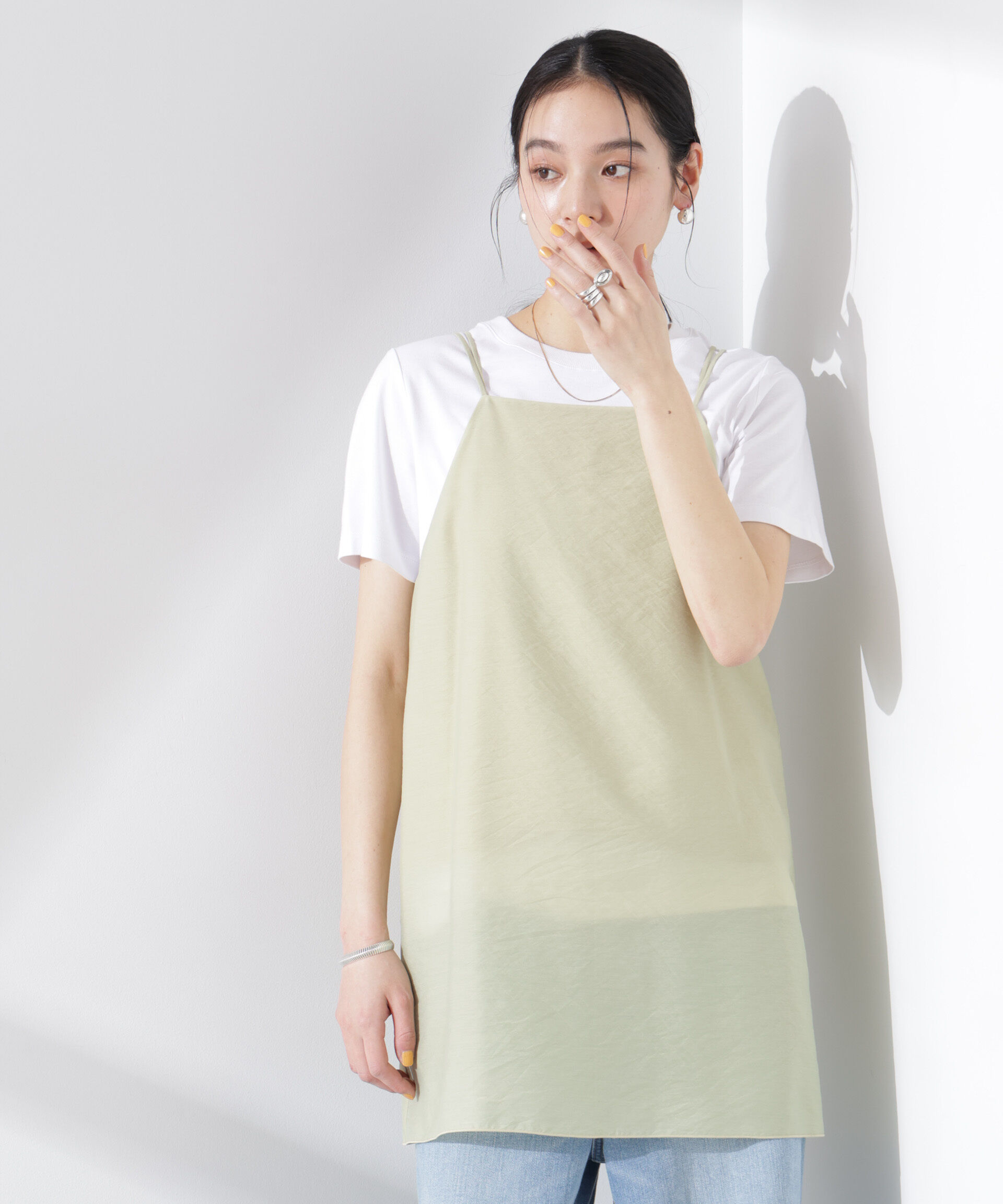 nano･universe「ダブルストラップミディキャミ（セットアップ可）」|シャツ・ブラウス|