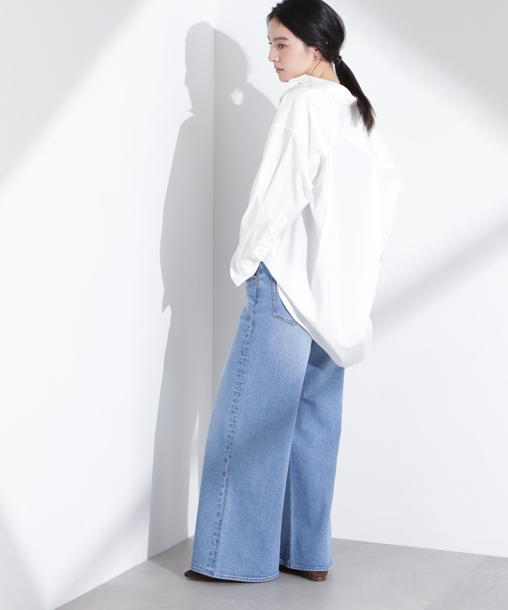 nano･universe「「MC」&rdquo;TIMELESS　WARDROBE&rdquo;ワイドフィットデニム」|チノ|