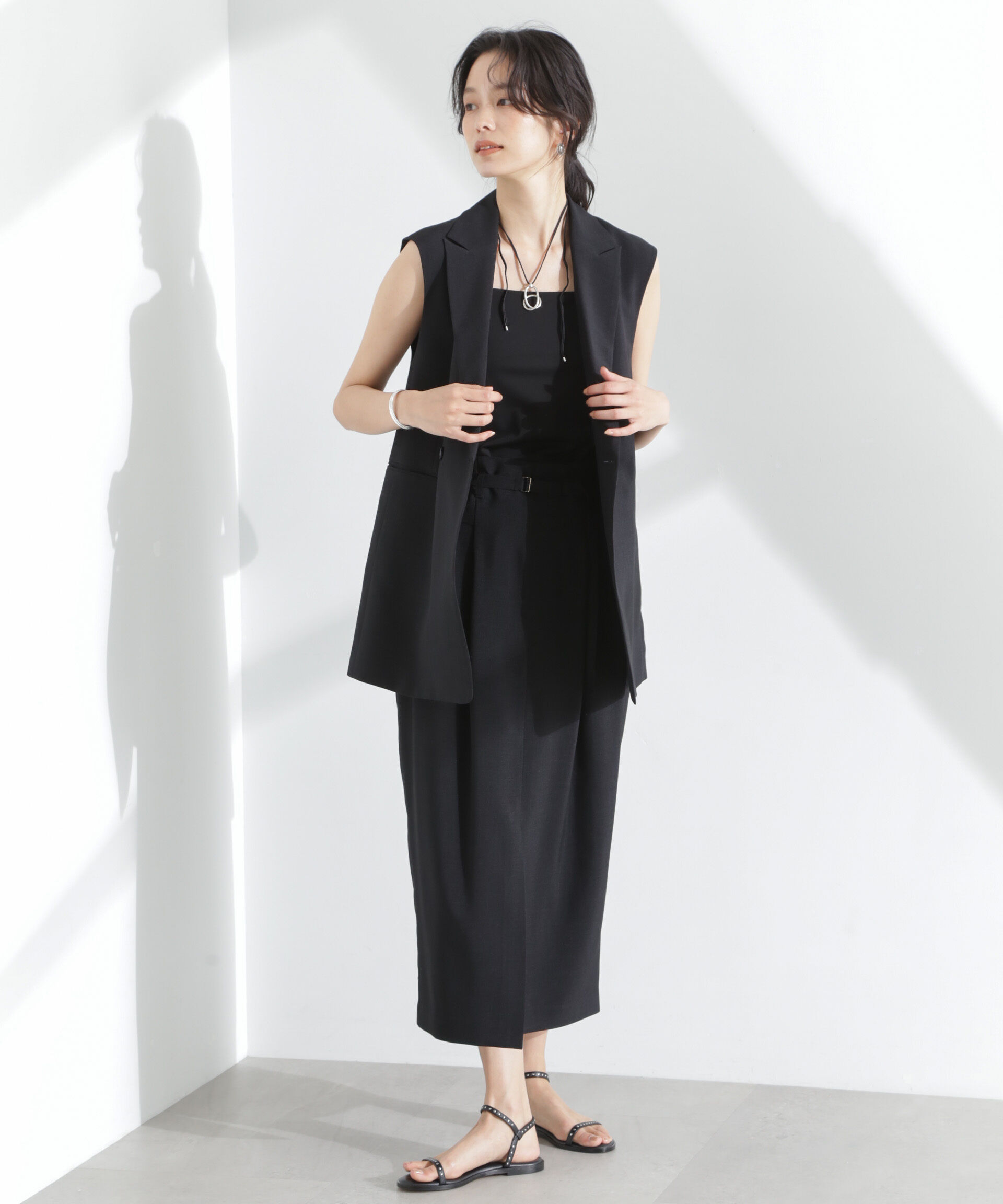 nano･universe「メランジドライ テーラードダブルジレ(セットアップ可)」|テーラードジャケット|