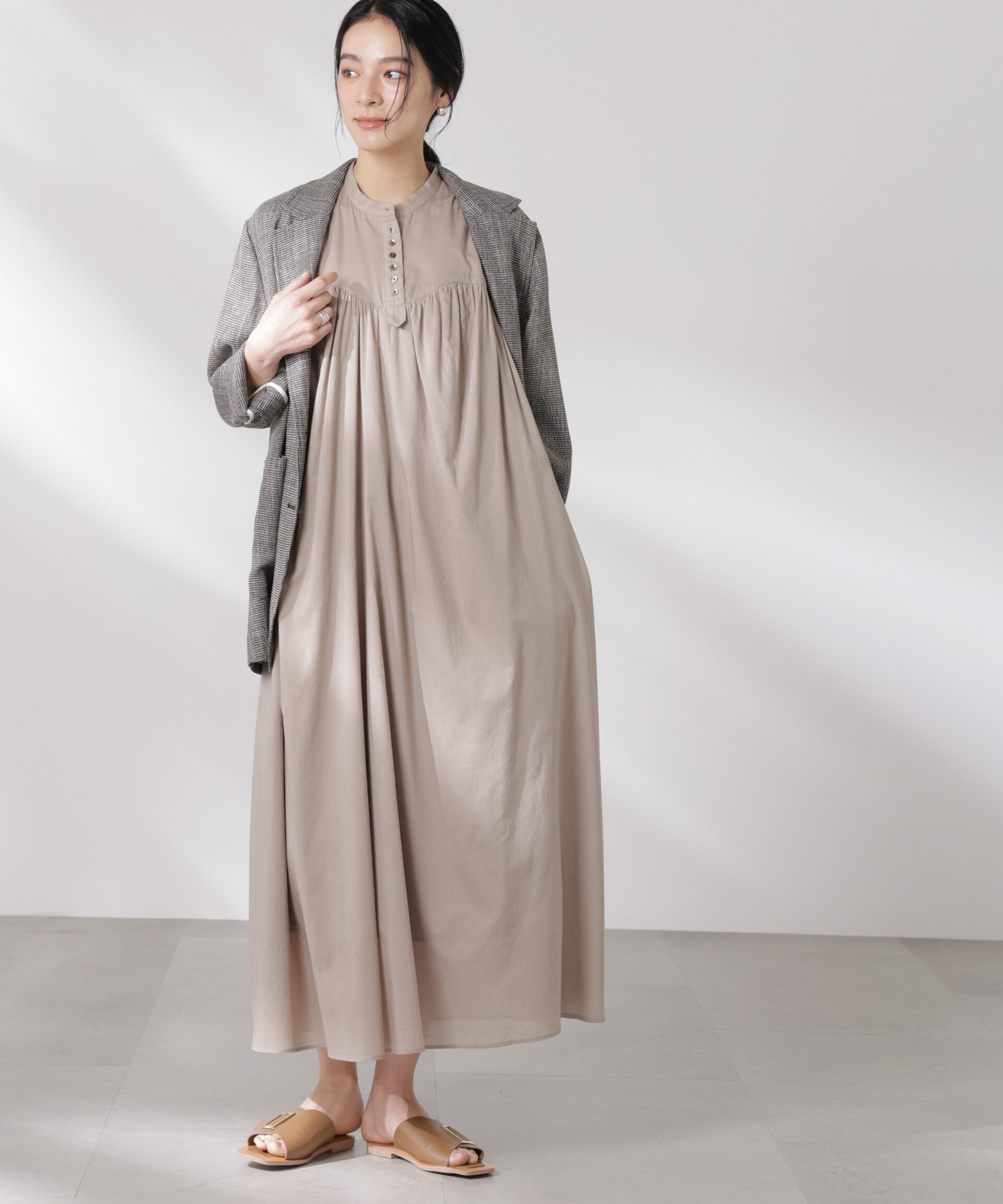 nano･universe「made in india コットンノースリーブワンピース」|ワンピース|