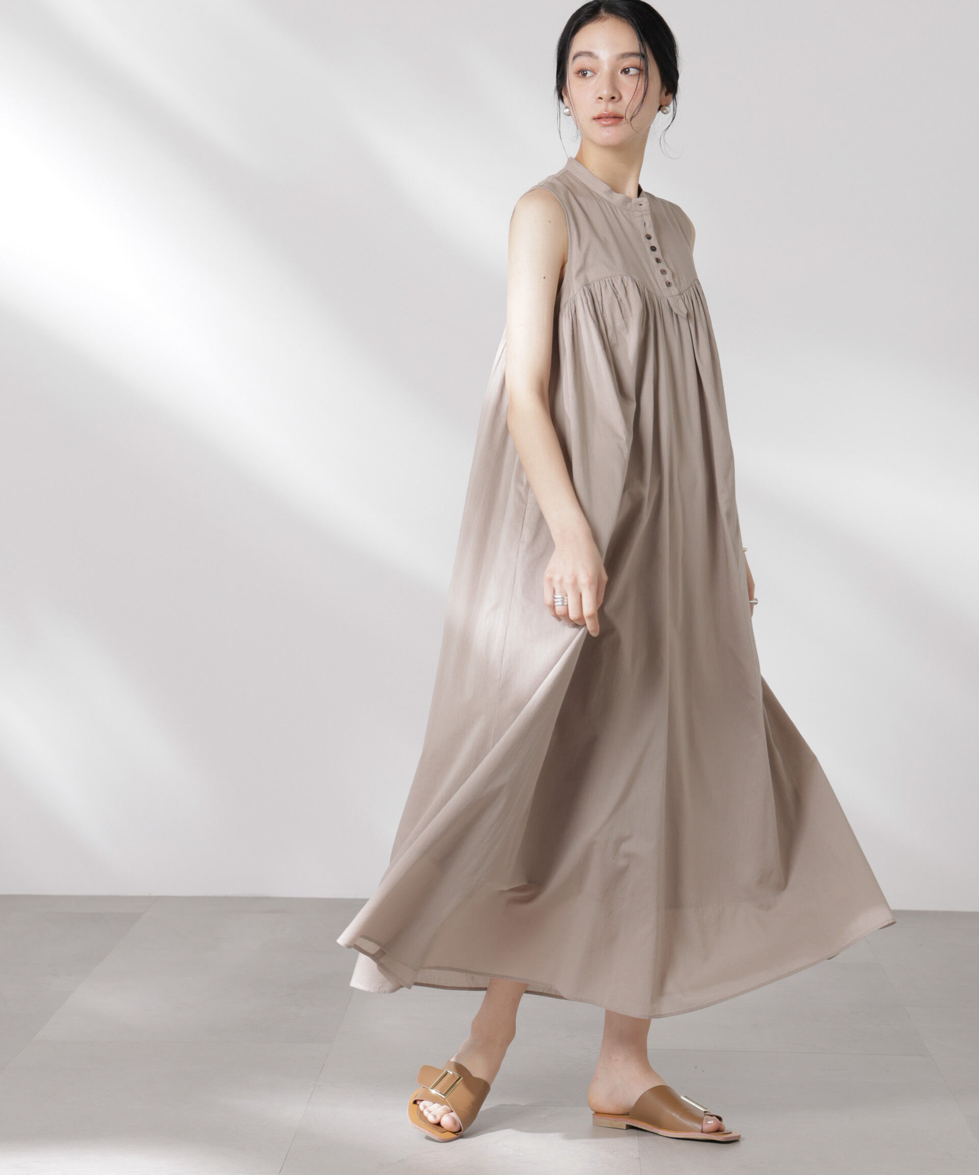 nano･universe「made in india コットンノースリーブワンピース」|ワンピース|