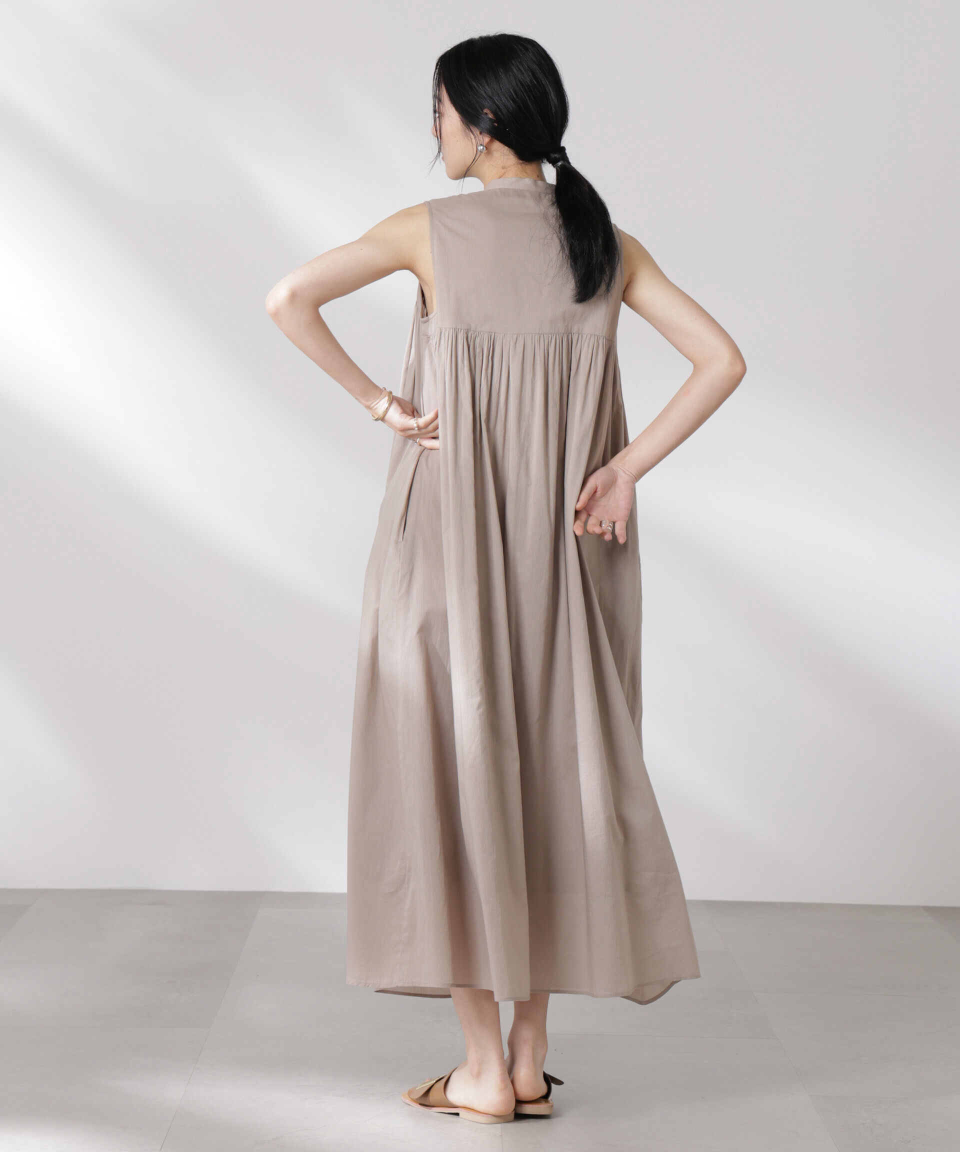 nano･universe「made in india コットンノースリーブワンピース」|ワンピース|