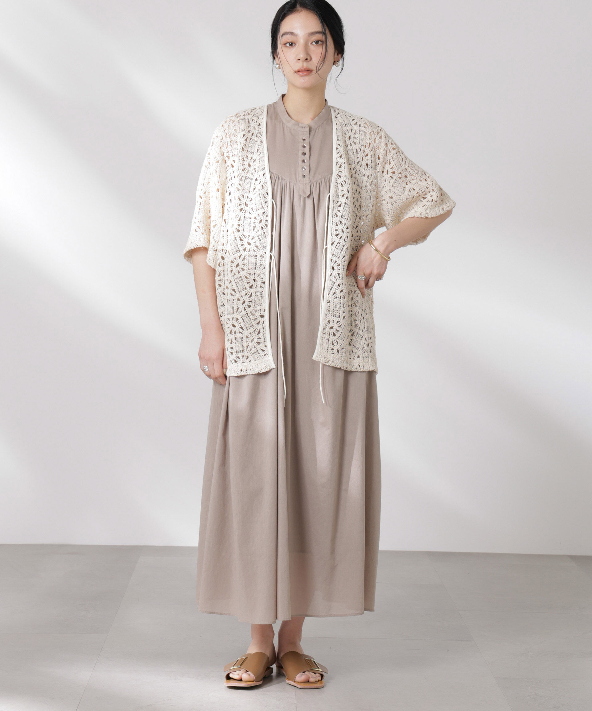 nano･universe「made in india コットンノースリーブワンピース」|ワンピース|