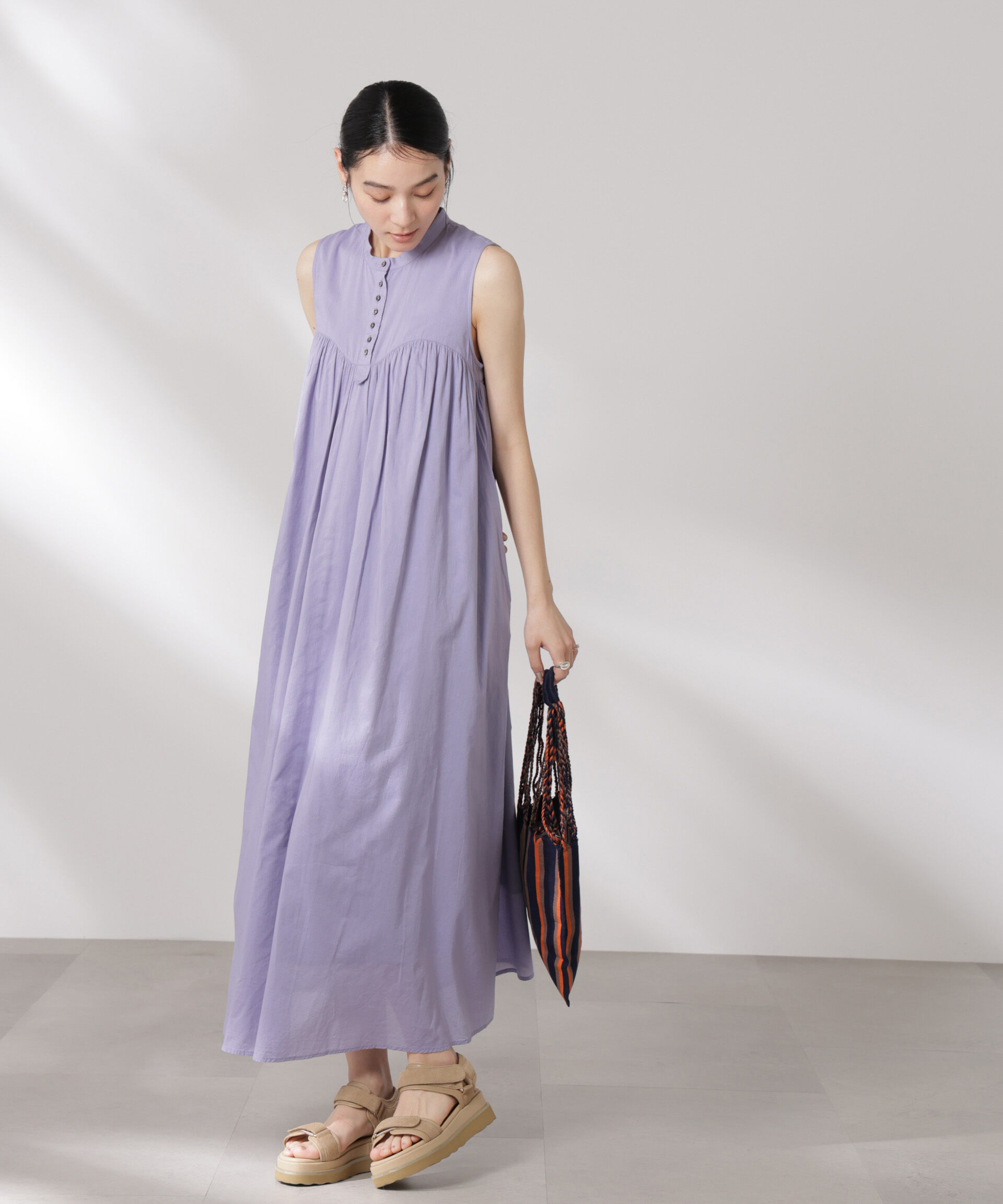 nano･universe「made in india コットンノースリーブワンピース」|ワンピース|