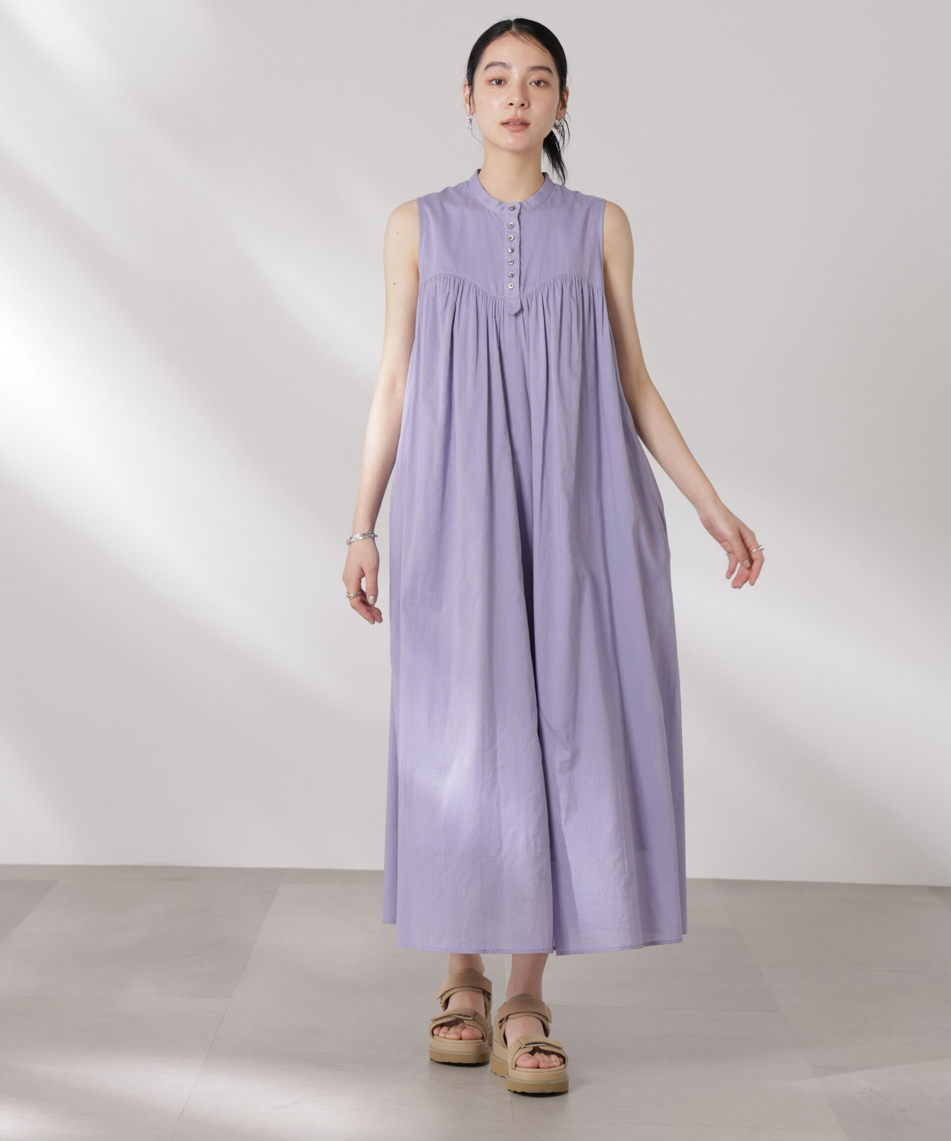 nano･universe「made in india コットンノースリーブワンピース」|ワンピース|