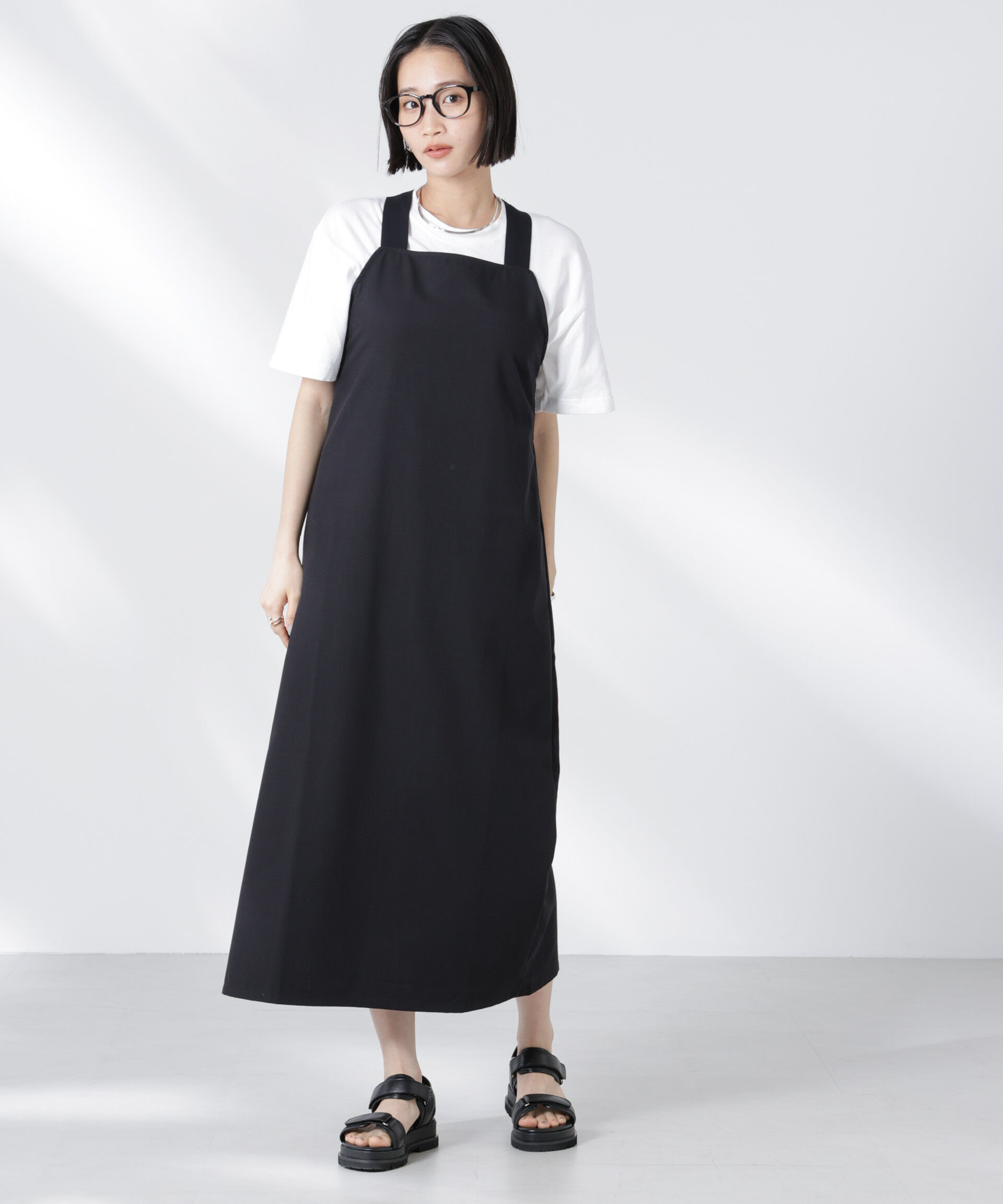 nano･universe「RITA ROW/OYSTER DRESS ブラック」|ワンピース|