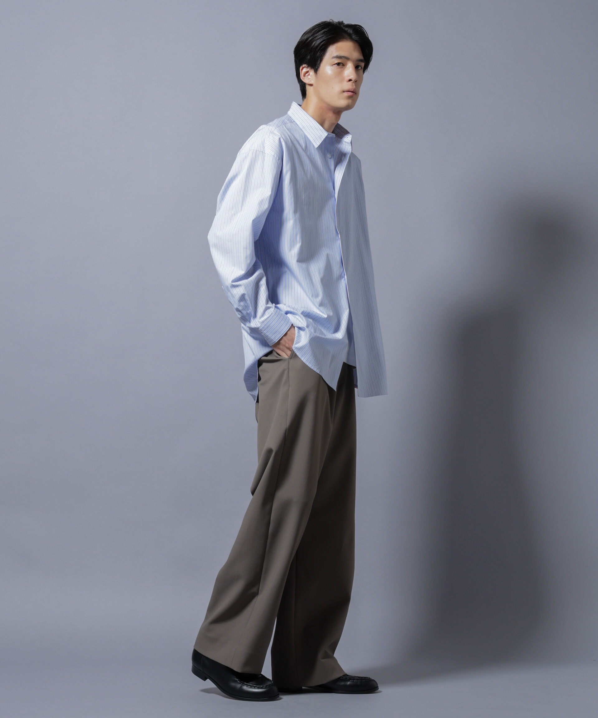 nano･universe「｢SIDOGRAS-VENICE｣ オルタネイトストライプシャツ」|シャツ・ブラウス|