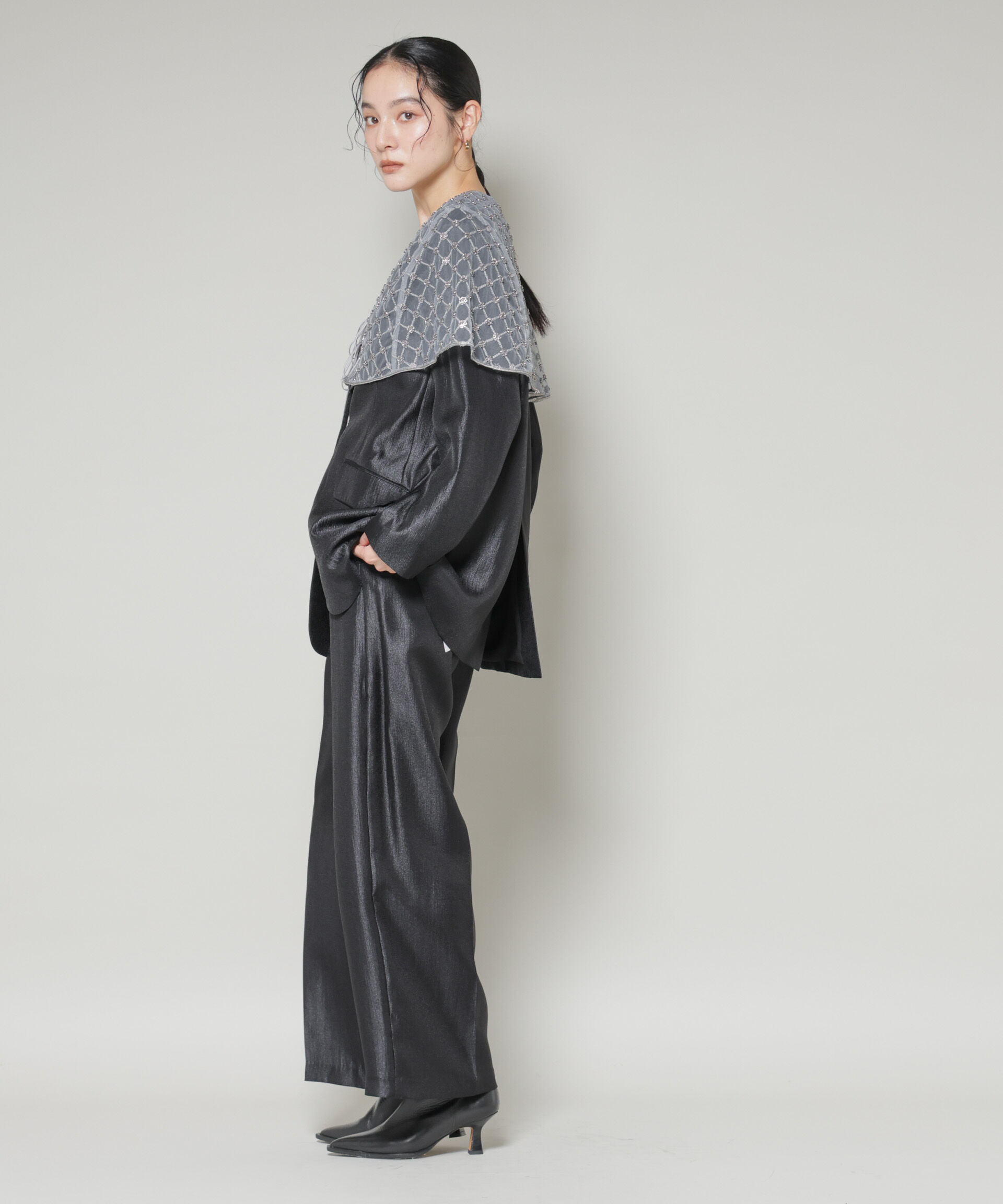 nano･universe「スパンコールビーズ刺繍ボレロストール」|シャツ・ブラウス|