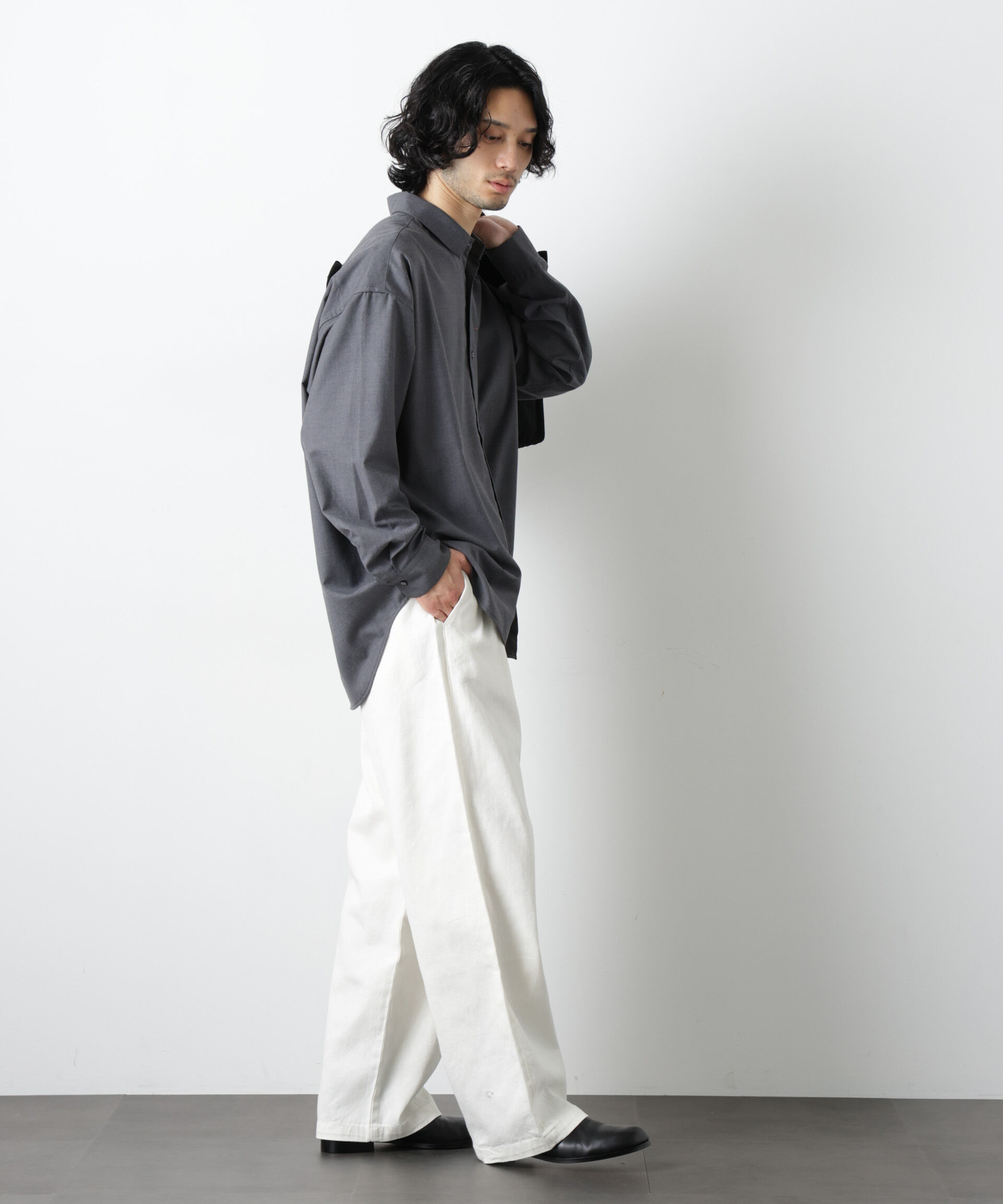 nano･universe「ビッグドレープシャツ 長袖」|シャツ・ブラウス|