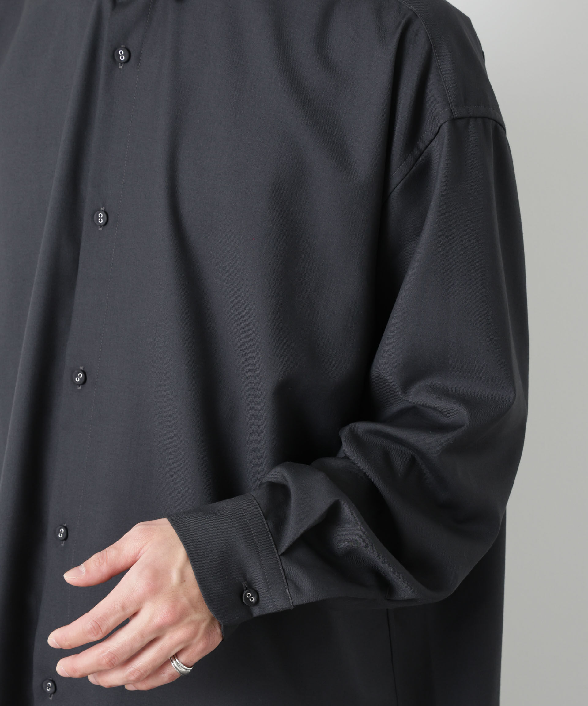 nano･universe「ビッグドレープシャツ 長袖」|シャツ・ブラウス|