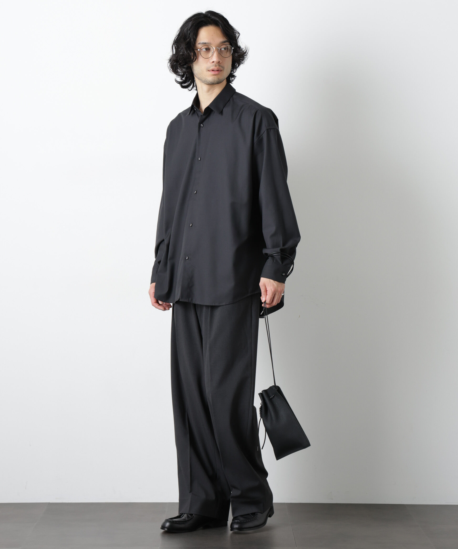 nano･universe「ビッグドレープシャツ 長袖」|シャツ・ブラウス|