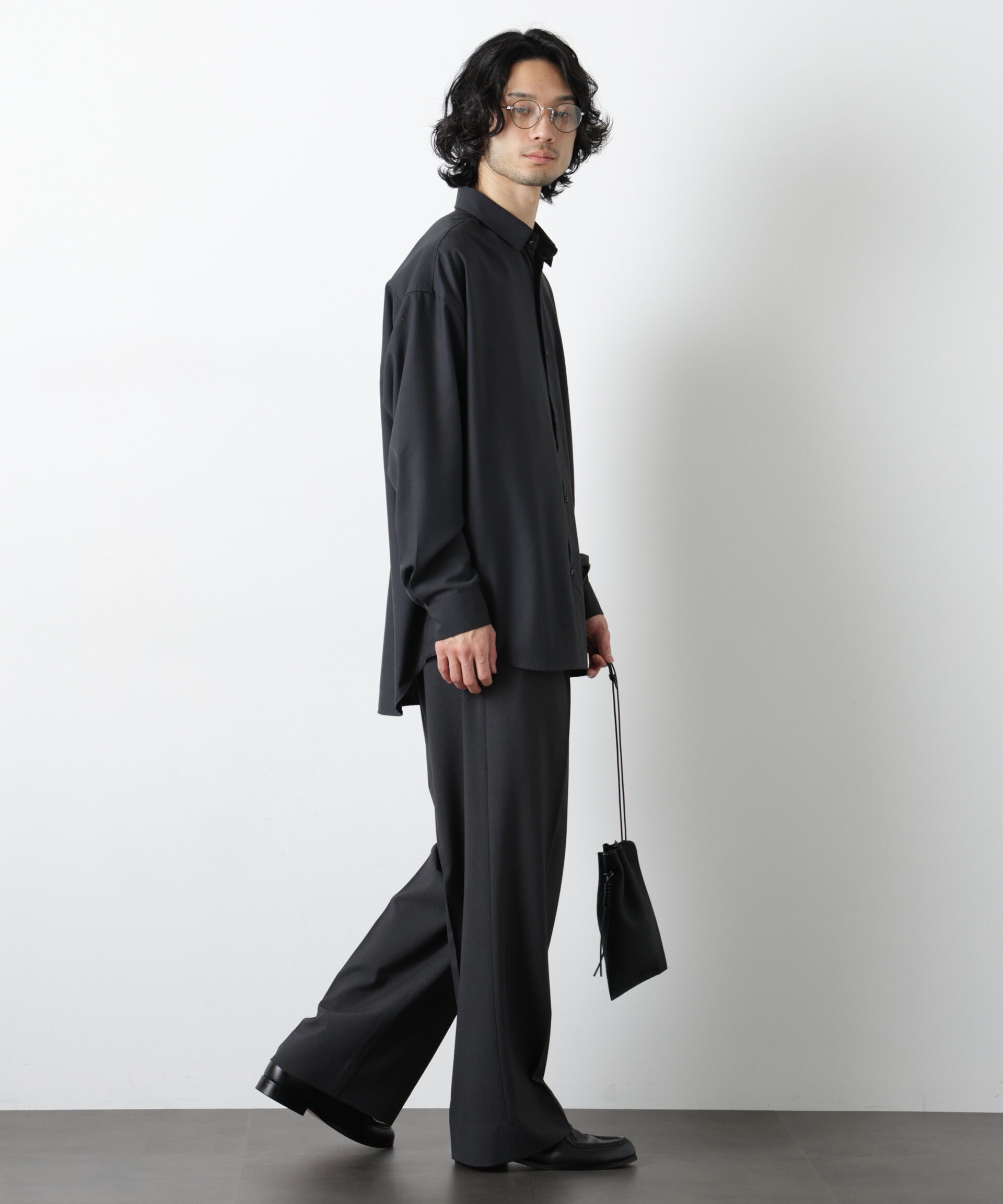 nano･universe「ビッグドレープシャツ 長袖」|シャツ・ブラウス|